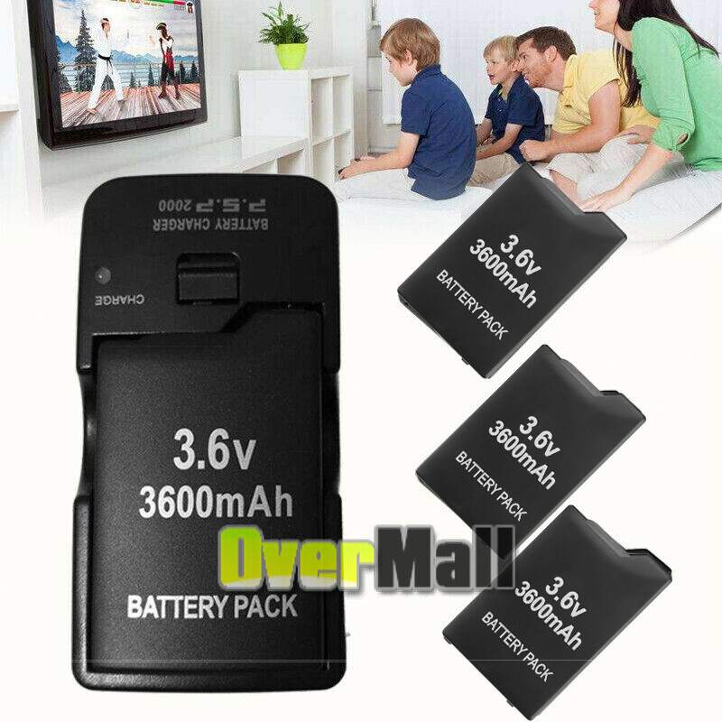 3600mAh Rechargeable Battery for Game PSP Slim 2000/2001/3000/3001/3003 +Charger