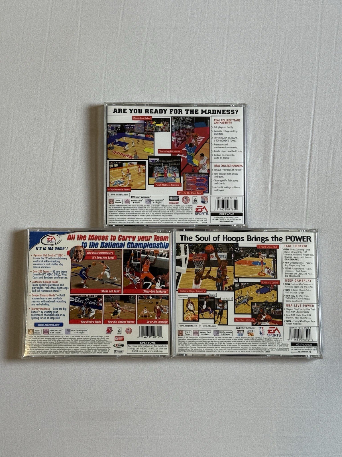 Sony PlayStation 1 Basketball Game Lot of 3