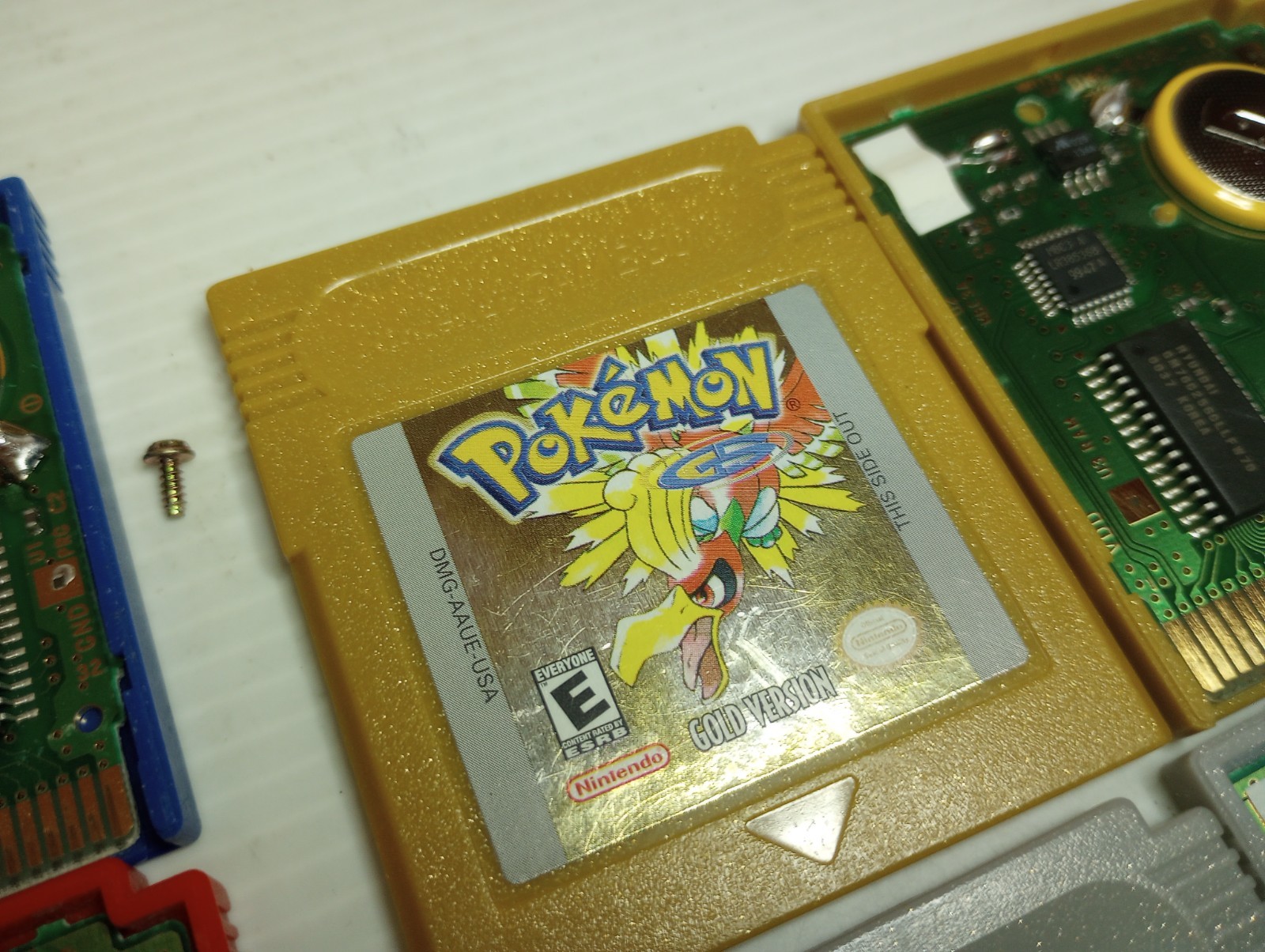 Nintendo Gameboy Pokemon Blue Red Yellow Gold Silver Good Labels New Batteries