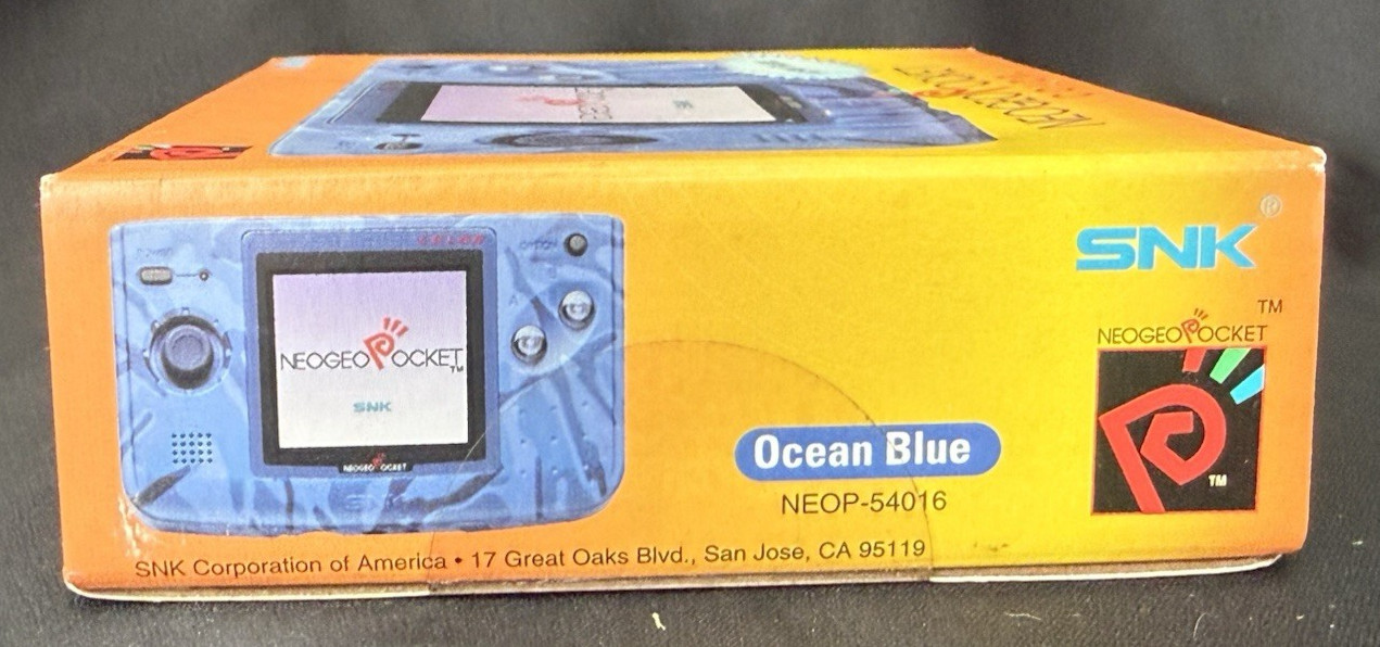 SNK Neo Geo Pocket Color Ocean Blue NEOP-54016 Console Box Manuals Tested Works