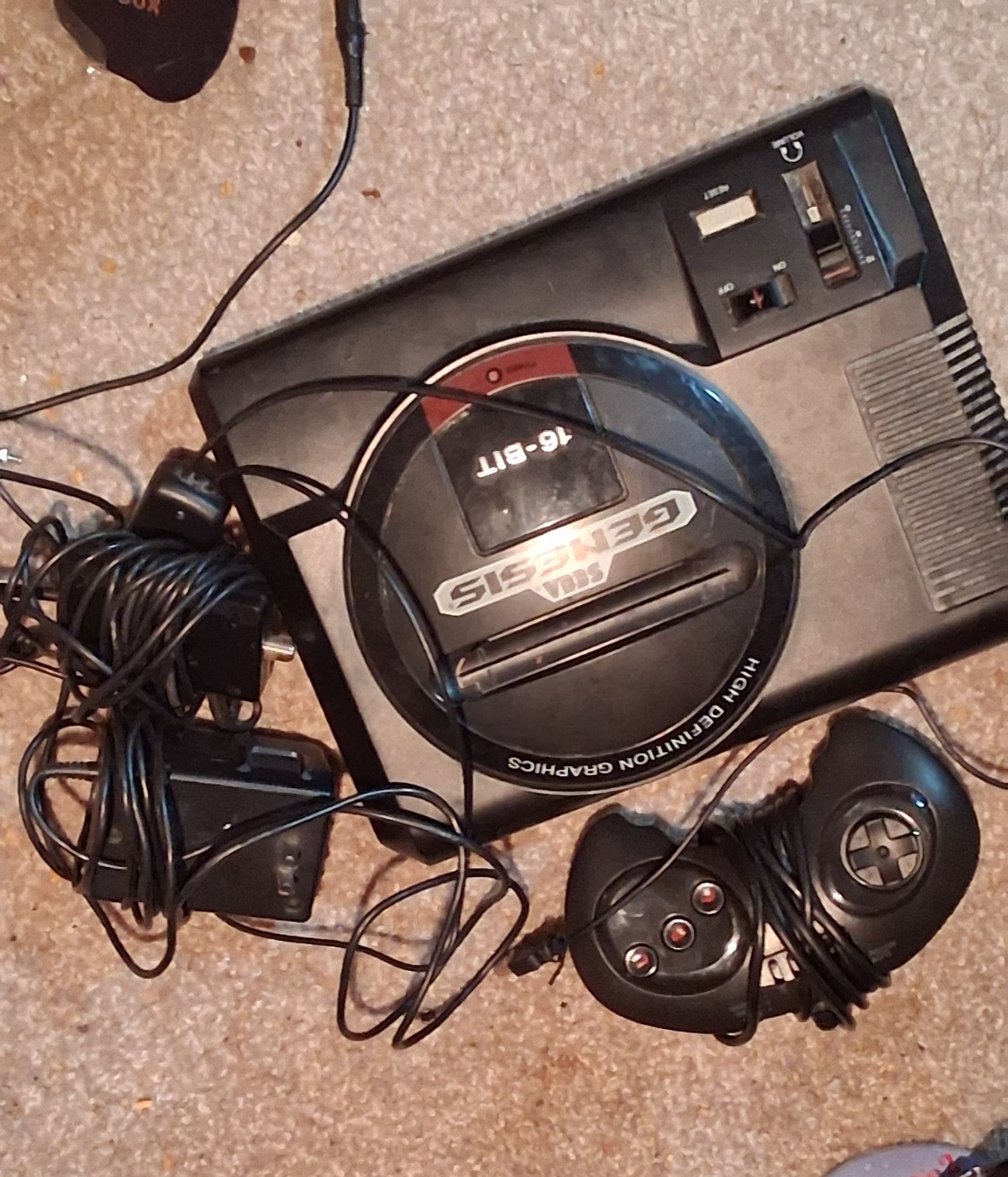 SEGA Genesis 16 Bit Home Console Black RF High Definition Graphics