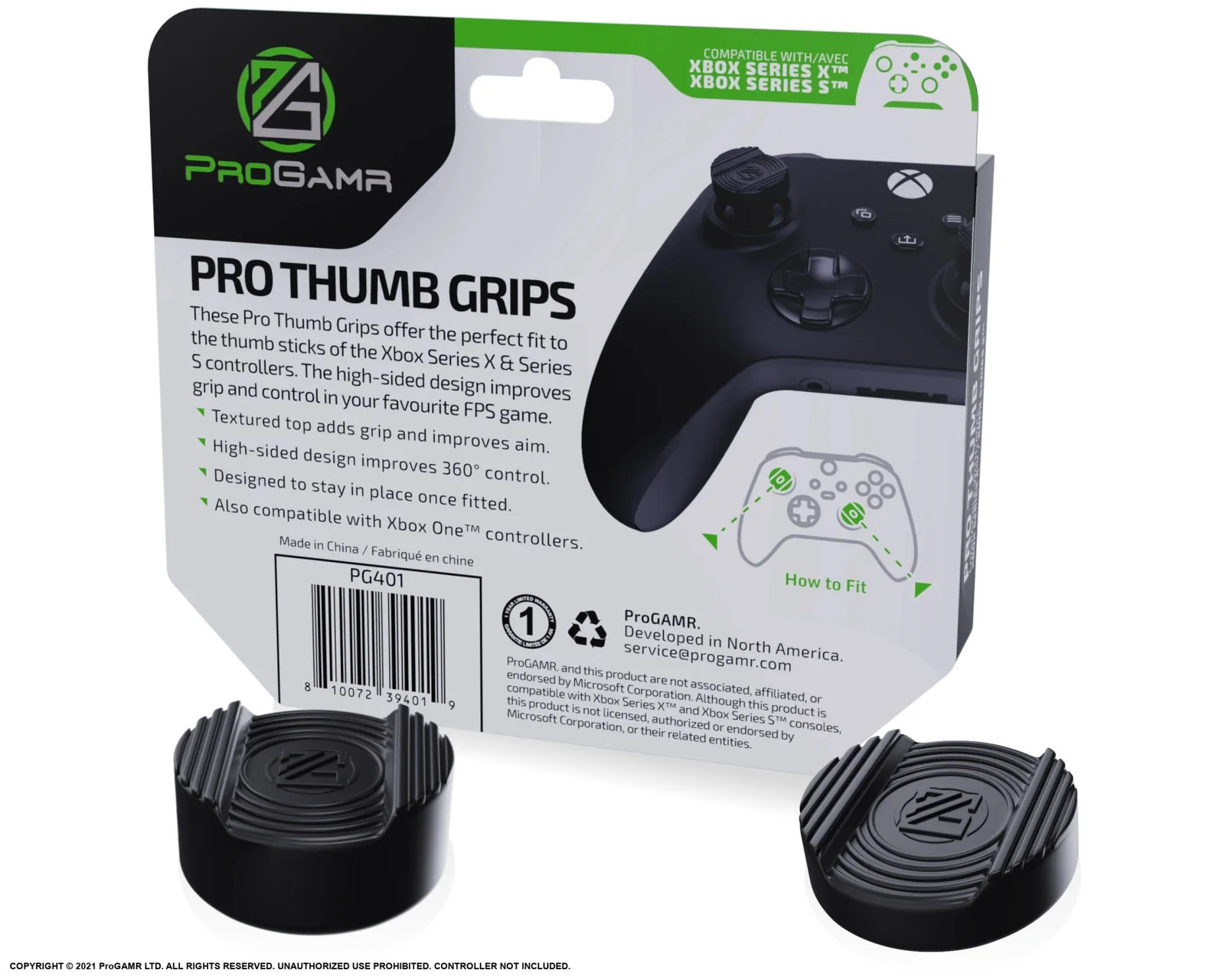 ProGAMR: Thumb Grips for Xbox Series X/S Controller [Xbox X/S Accessory] NEW