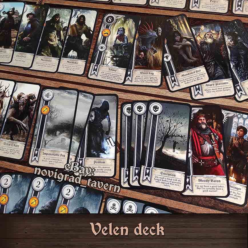 Gwent cards 2.0 – Witcher – 5 custom decks – Wild Hunt Toussaint Redania Velen