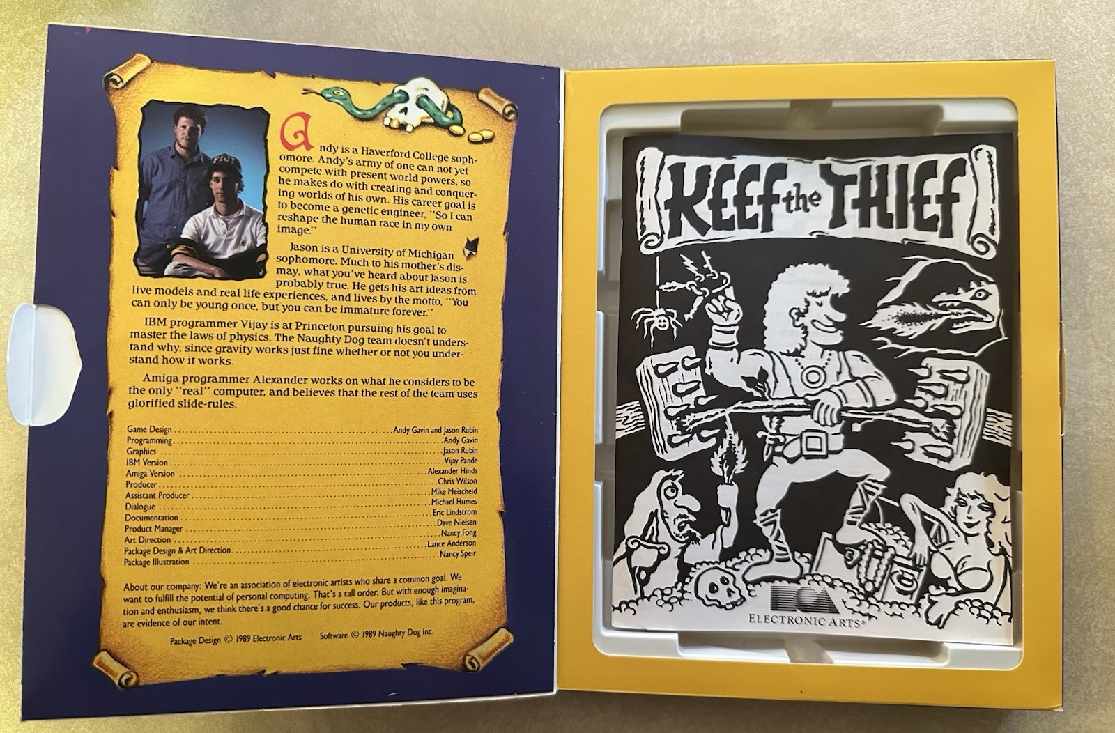 Keef the Thief for Amiga Electronic Arts 1989 Game Complete In Box