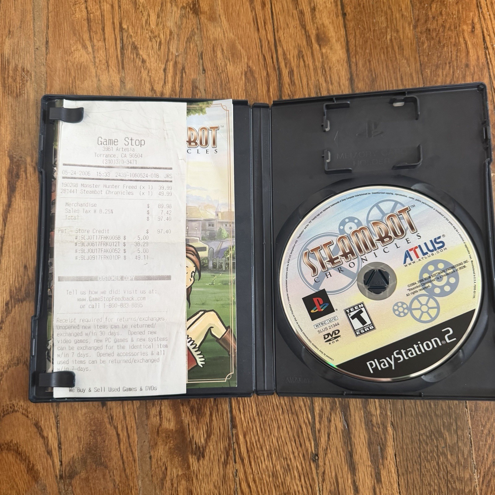 Steambot Chronicles (Sony PlayStation 2, 2006) PS2 CIB Original Receipt!!!