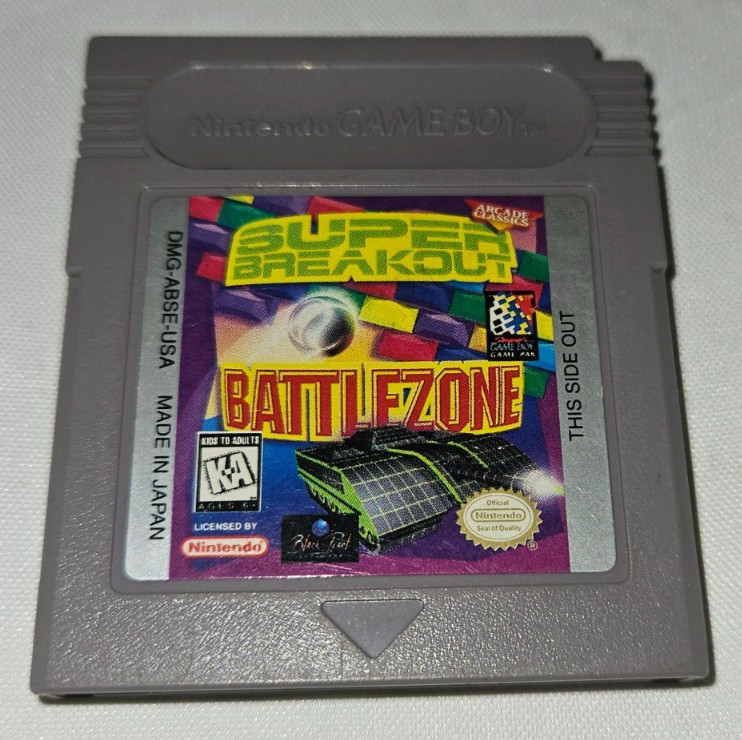 Super Breakout & Battlezone Cartridge Only Authentic Nintendo Game Boy USA 1996