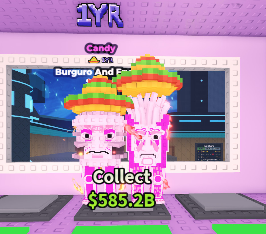 Burguro And Fryuro (Candy) 1yr trait 2b/s Steal a Brainrot