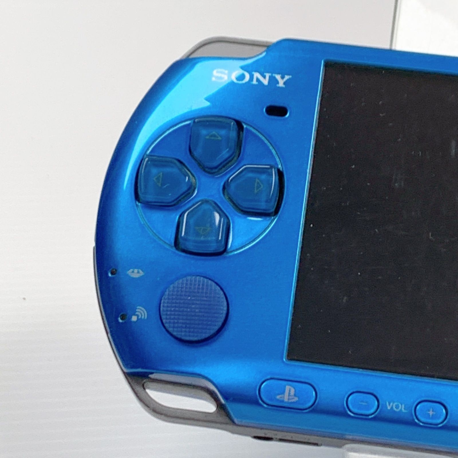 PSP Playstation Portable Vibrant Blue PSP 3000 VB Console USB cable Tested Japan