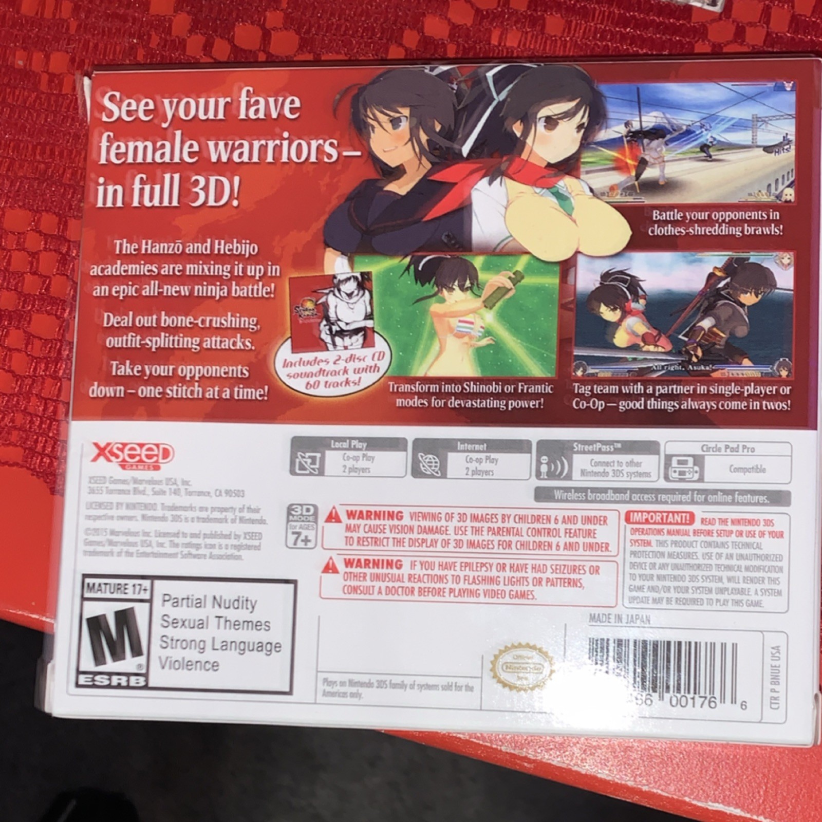 SEALED Senran Kagura 2: Deep Crimson Bonus Edition + Soundtrack