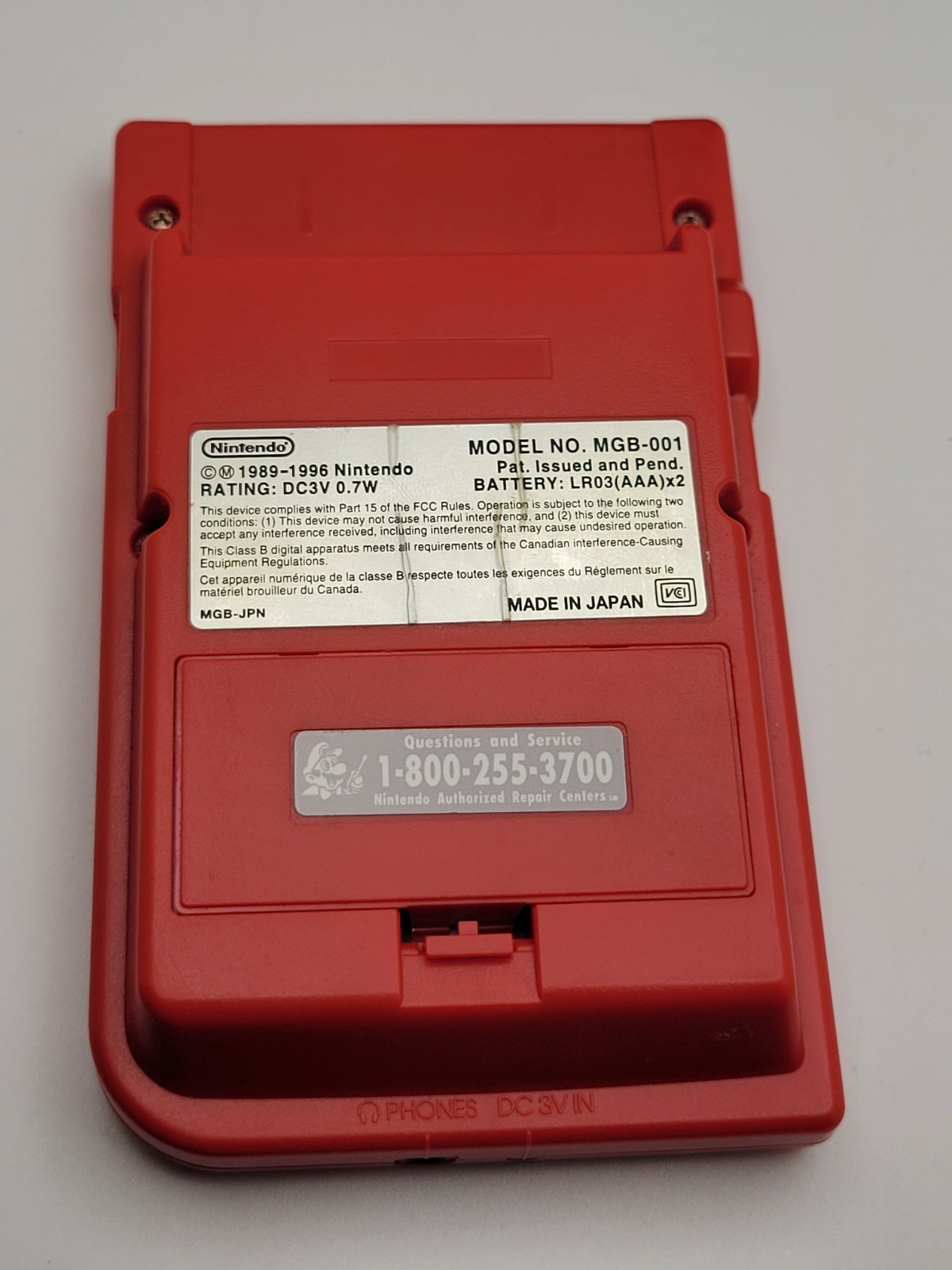 AS IS-Game Boy Pocket Console (MGB-001 / Red) GameBoy – With Case – Read
