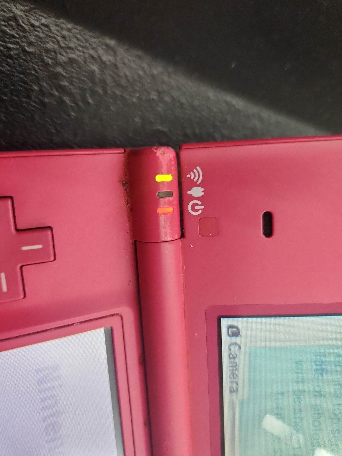 As-Is Nintendo DSi Pink Powers On LCD BLEED Good Shell Hinge