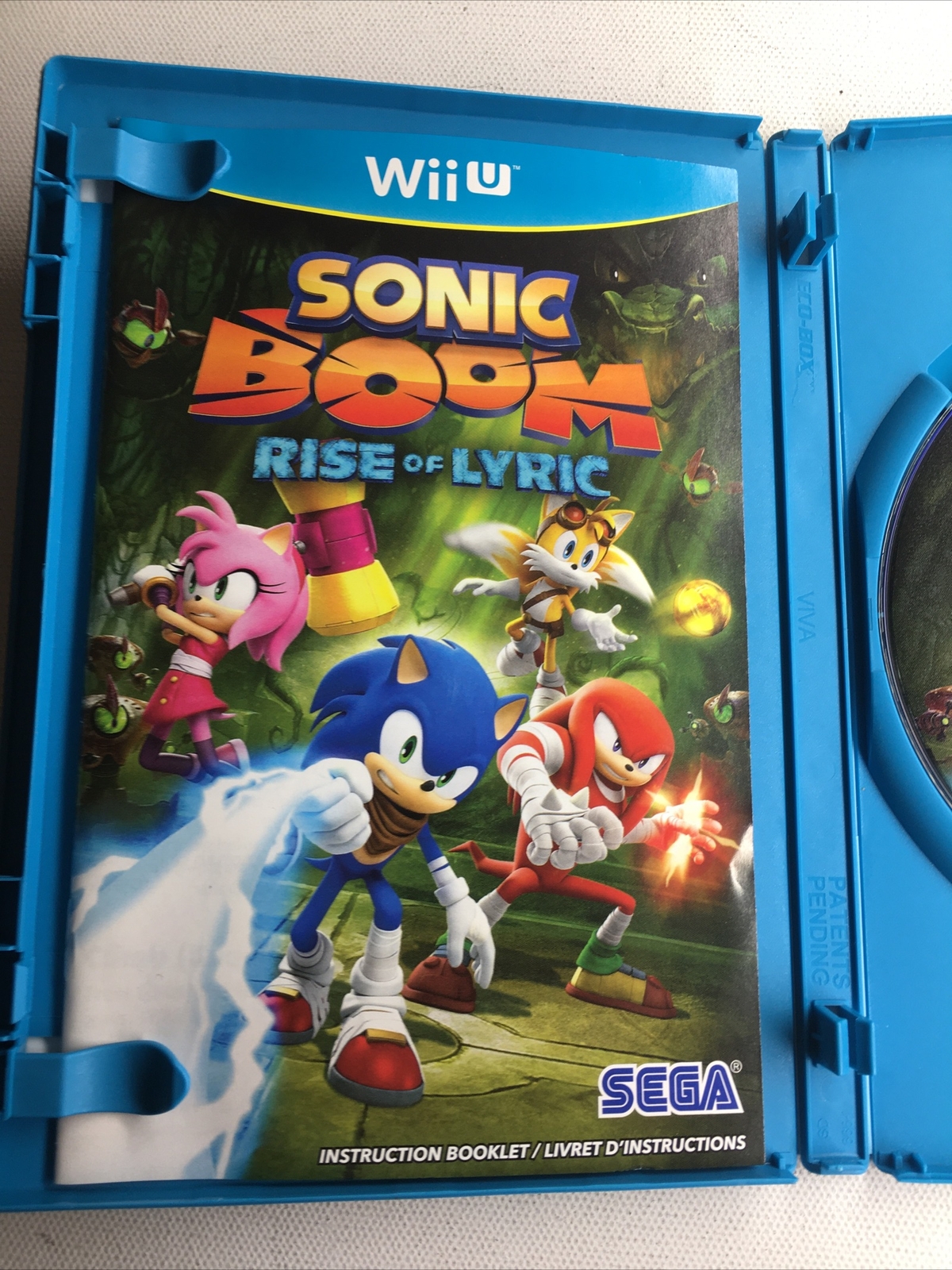 Sonic Boom: Rise of Lyric (Nintendo Wii U, 2012) w/ Case & Manual (FREE SHIP!)