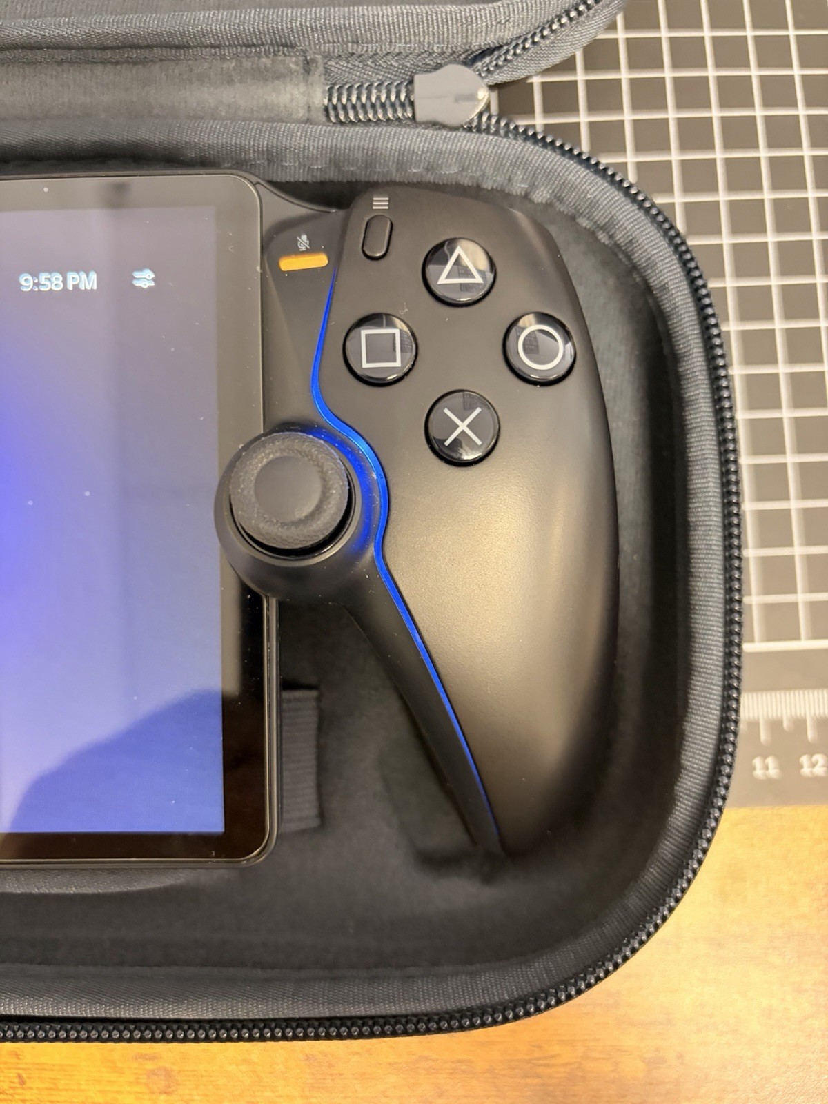 PlayStation Portal Remote Player w/ Hard Shell Carrying Case, Black/Blue