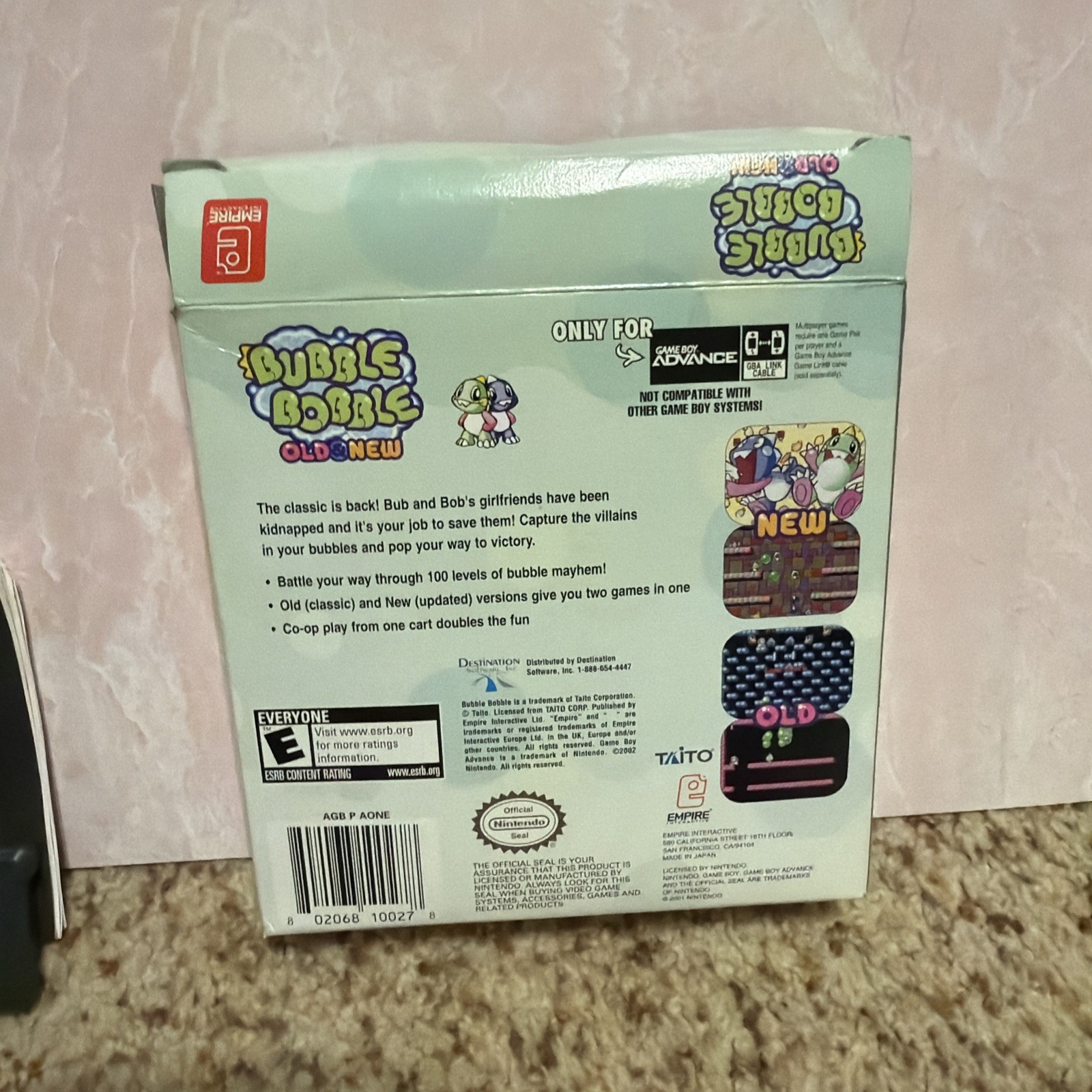 Bubble Bobble Old & New Nintendo GameBoy Advance CIB Authentic- Tested Complete