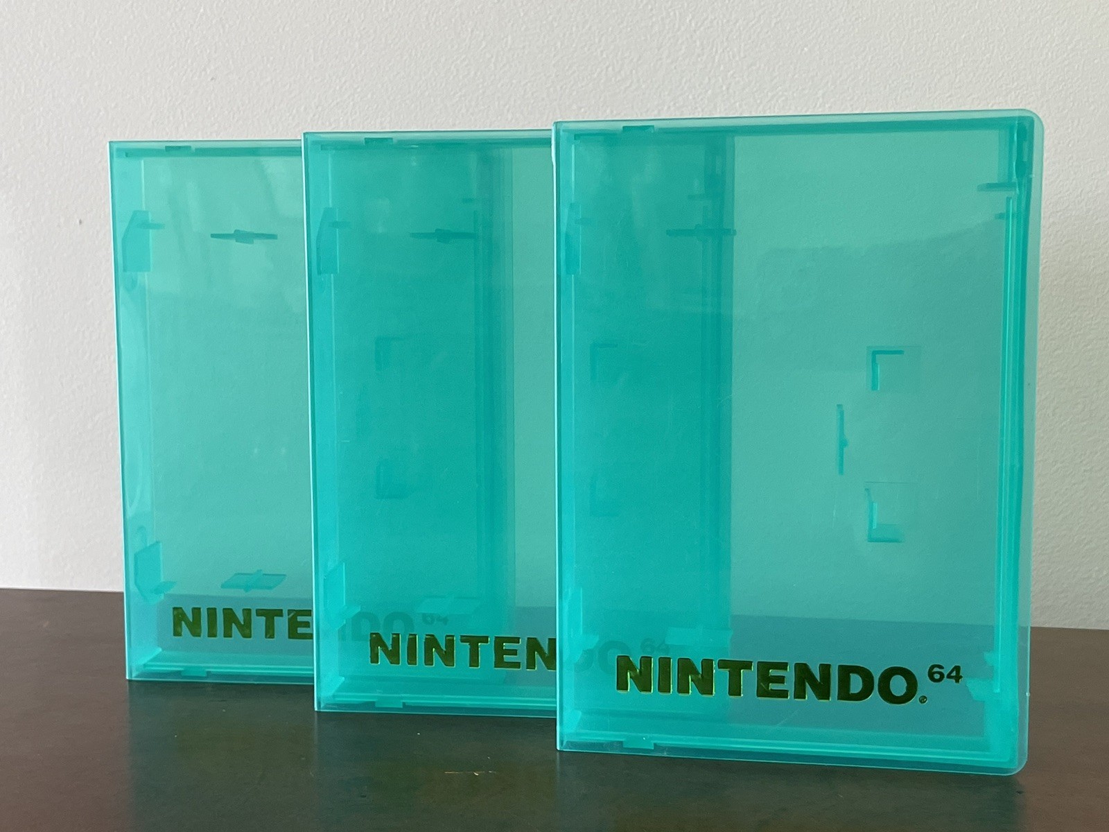 6 Nintendo 64 N64 Storage Box Plastic Clamshell Hard Case (3 Green 3 Blue