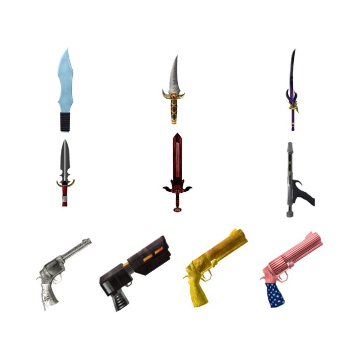 Roblox Murder Mystery 2 MM2 ALL Vintage Knives + Guns Package *FAST DELIVERY*