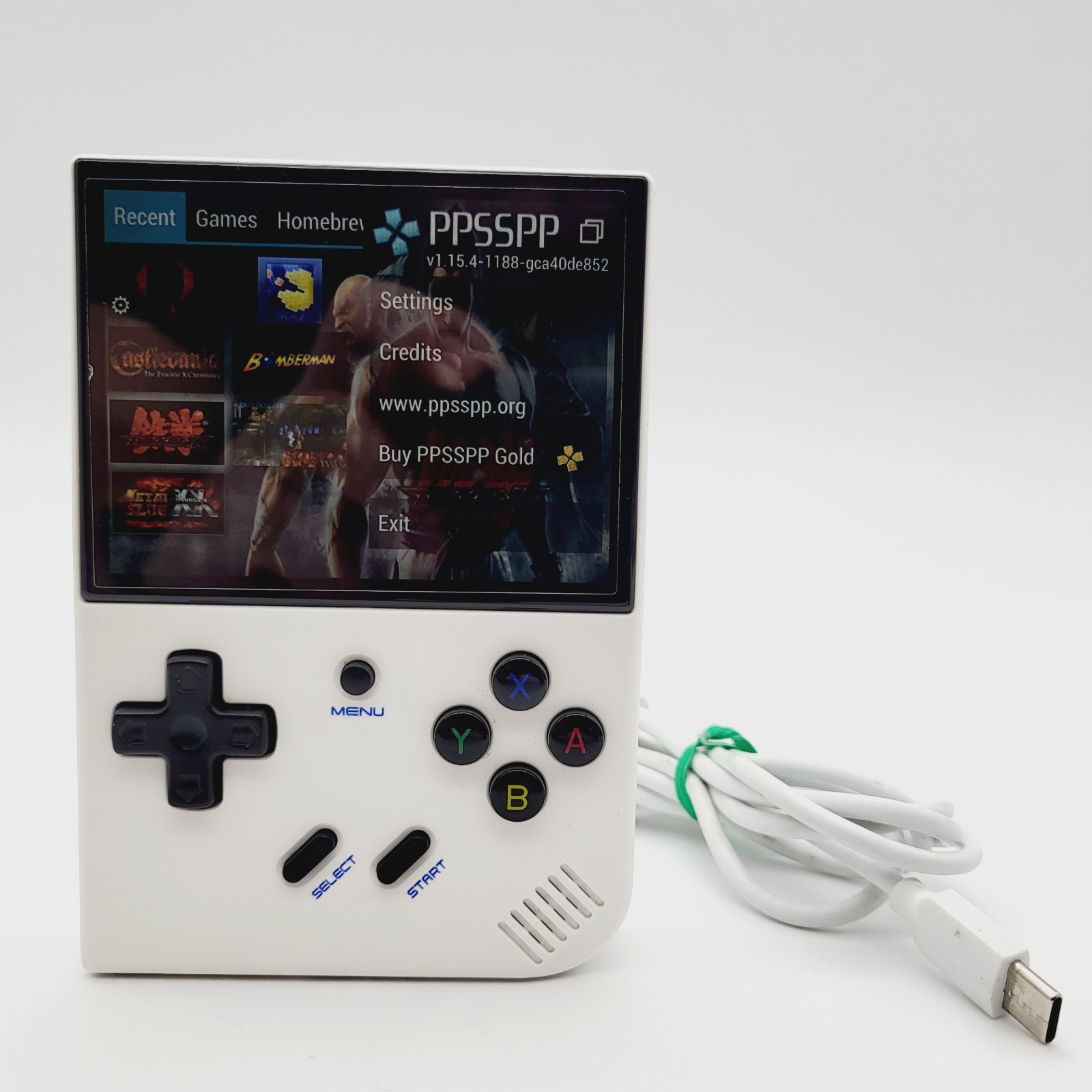 RG35XX Plus 2024 Anbernic White Retro Game Handheld Console W/ downloaded Games