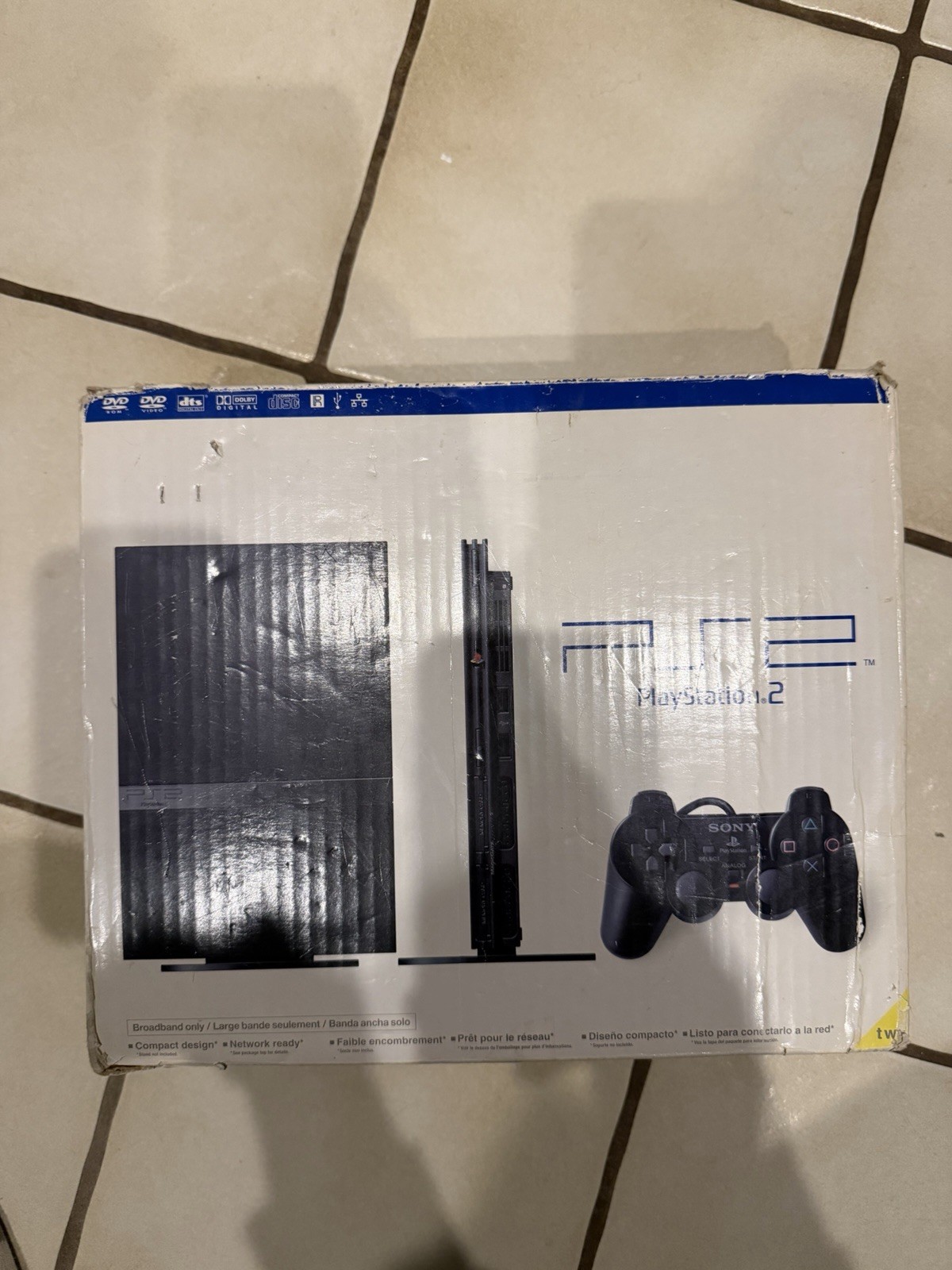Sony PlayStation 2 PS2 Slim SCPH-70001 Box Only – No Insert OEM — READ