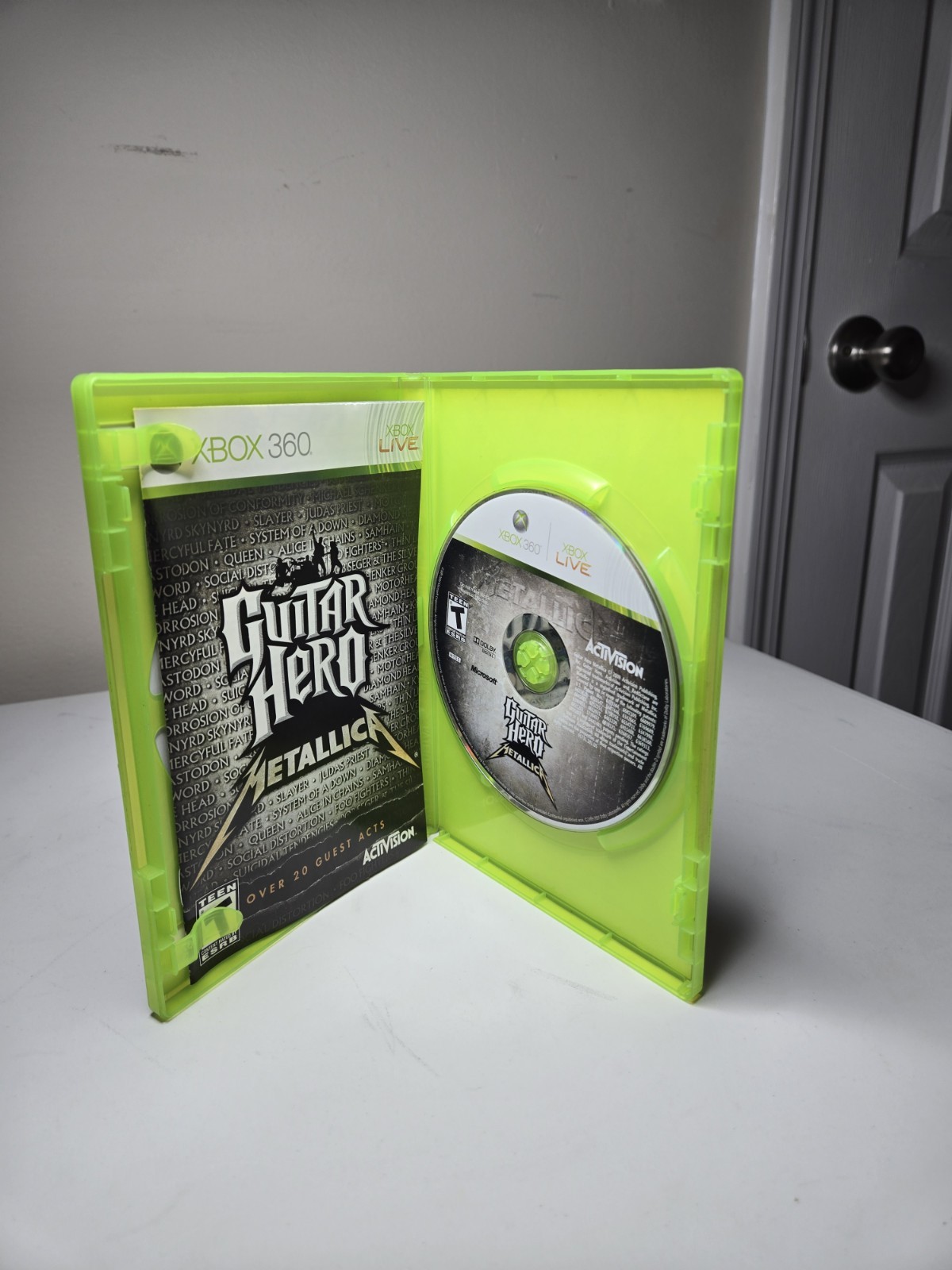 Guitar Hero: Metallica! (Microsoft Xbox 360, 2009) Manual Included Tested Works!