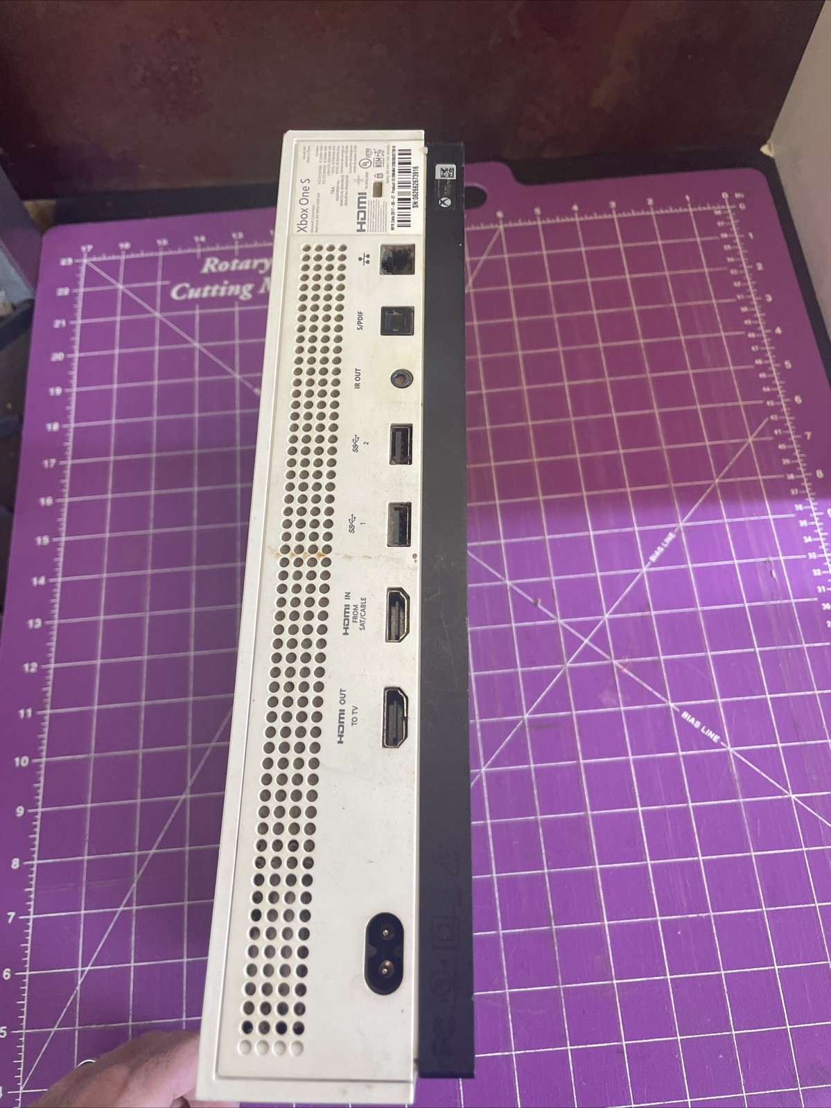 Microsoft Xbox One Slim Console only Parts/Repair. Not Sure What Stain On Top Is