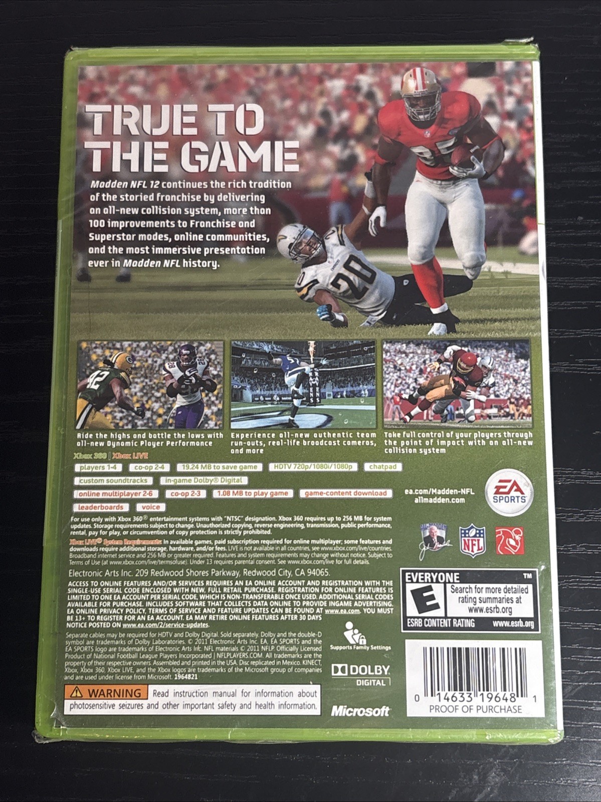 Madden NFL 12 – Microsoft Xbox 360 Football Game – BRAND NEW & SEALED