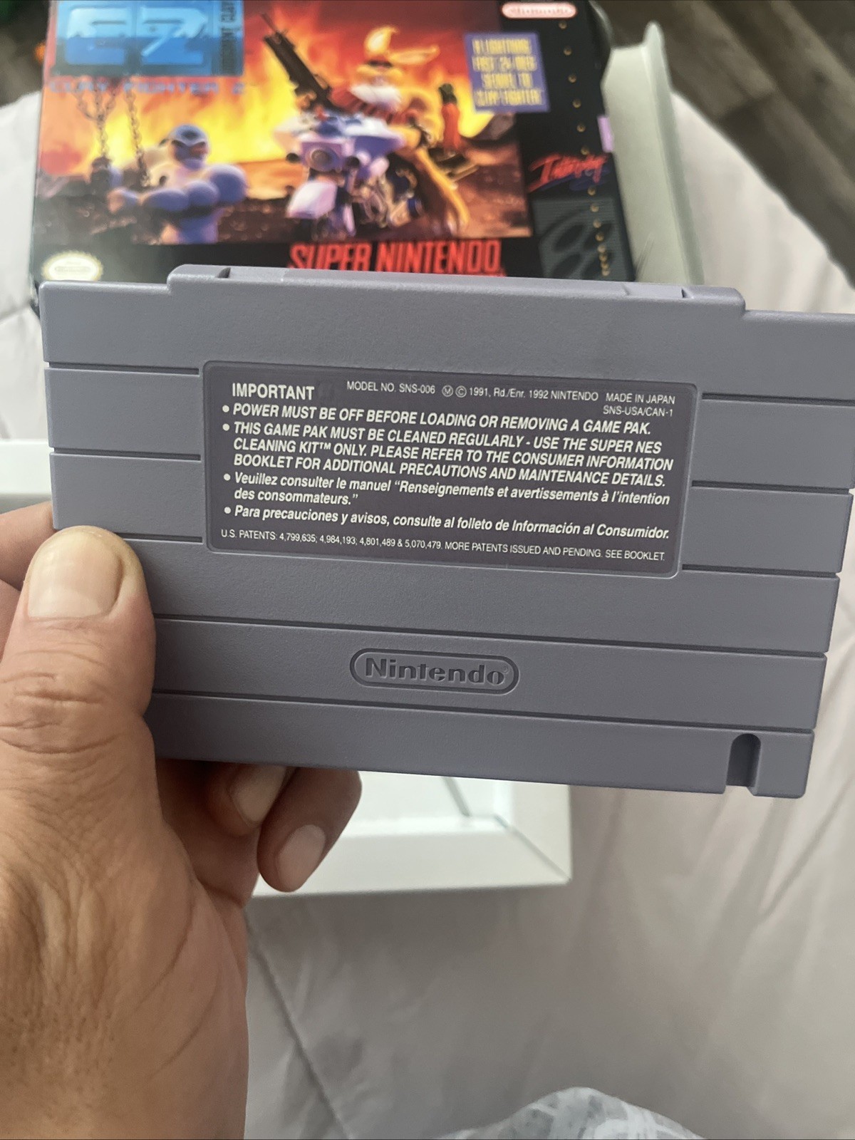 C2 ClayFighter 2 Judgment Clay – Super Nintendo SNES in box NO Manual