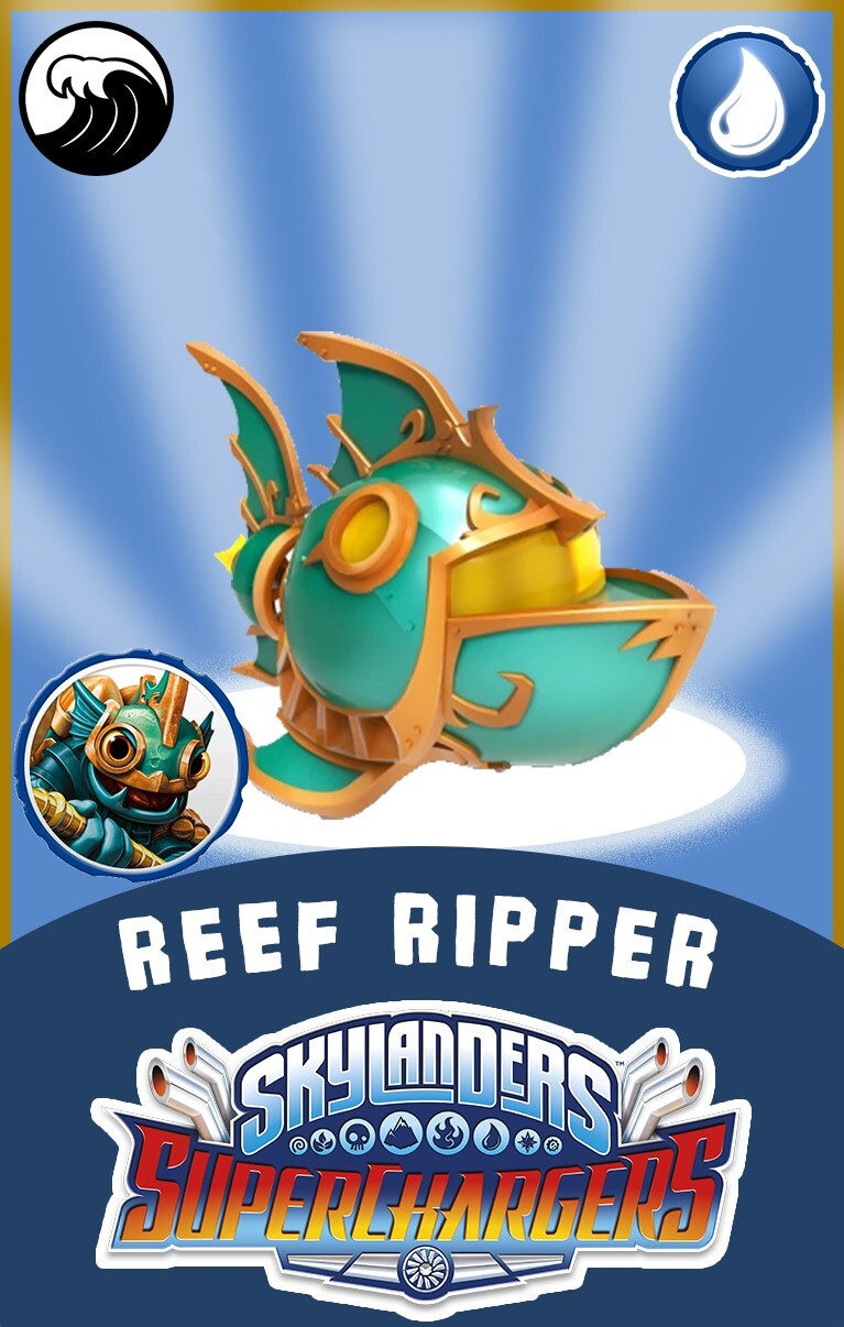 Skylanders Superchargers Vehicle Reef Ripper NFC Card FREE SHIPPING