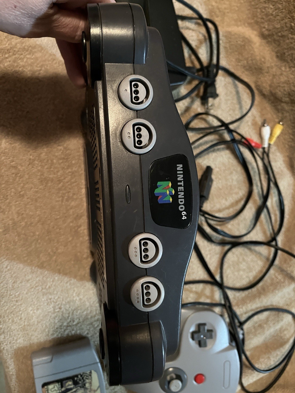 Nintendo 64 Console Bundle Black/Gray Controller AV Power Adapter Game NTSC-U/C