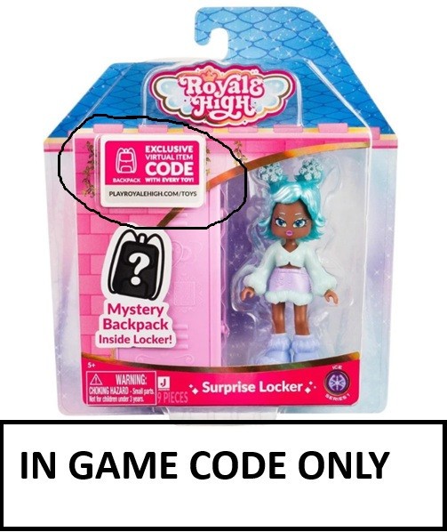 Royale High Surprise Locker Ice SERIES 1 Backpack *CODE ONLY* sent via Ebay MSG