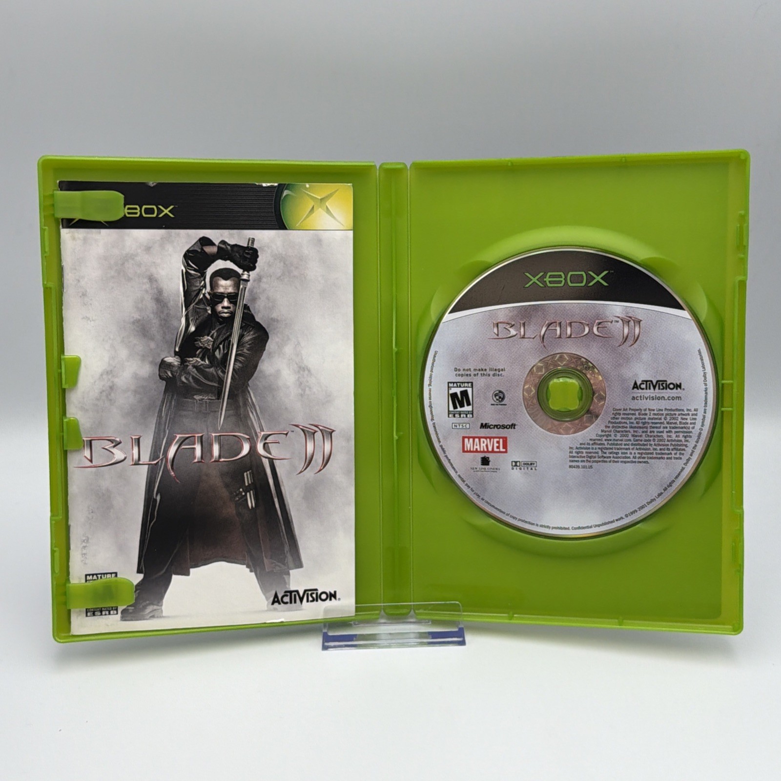 Blade II (Microsoft Xbox, 2002) CIB Complete w/Manual & Reg Card, Tested & Works