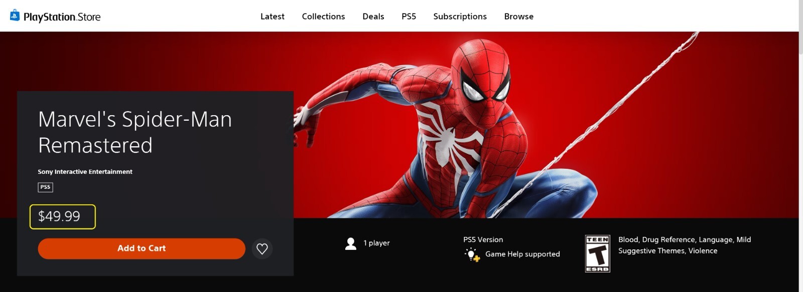 🎮 Spiderman Remastered PS5 Edition Sony Playstation 5 Marvels Spider Man DLC 🎮