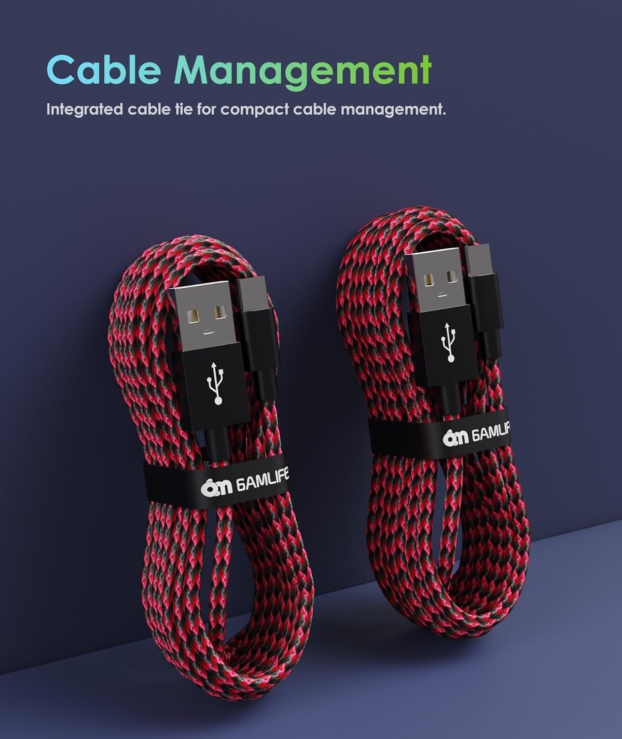 16 FT PS4 Controller Charger Charging Cable, Nylon Braided Extra Long Micro U…