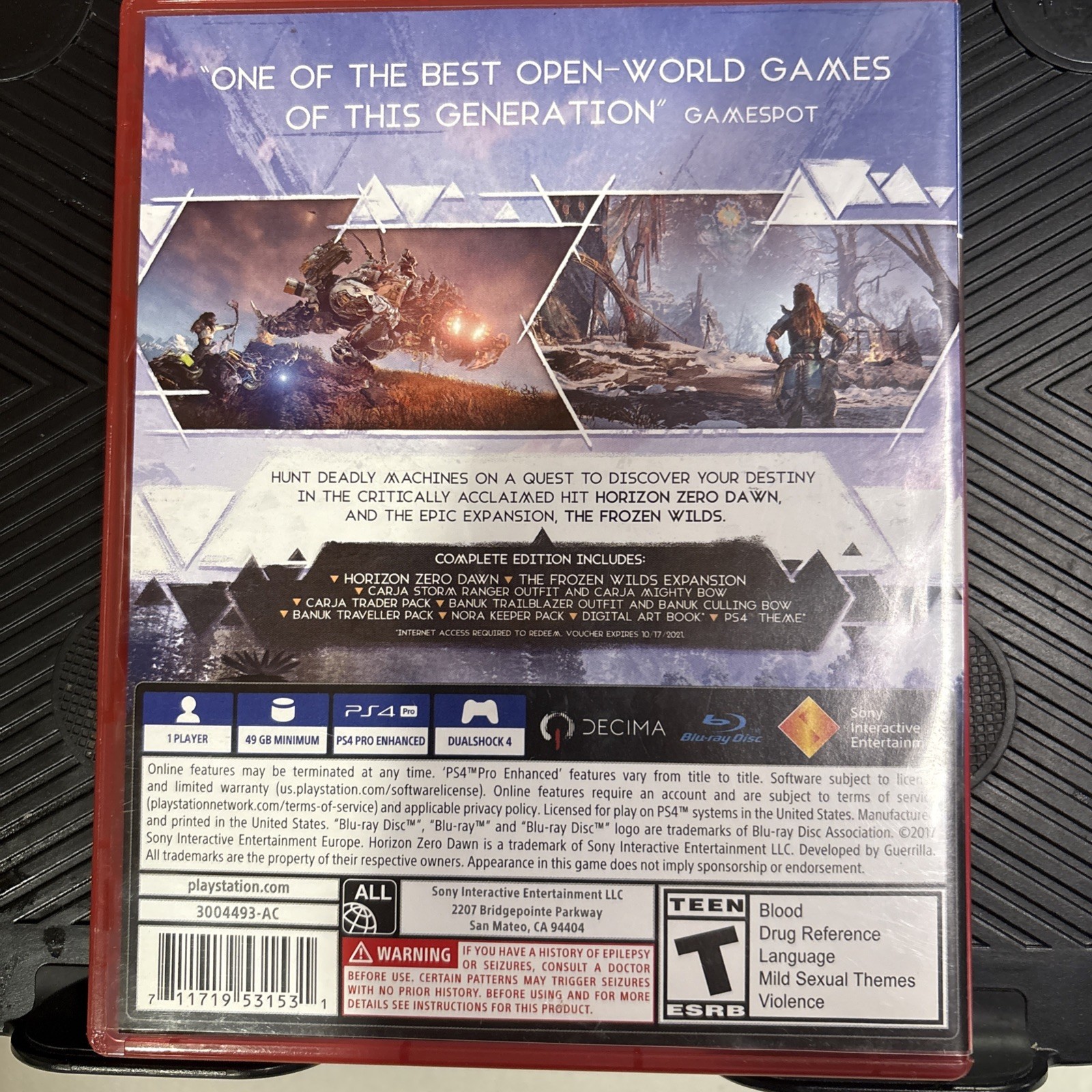 Horizon Zero Dawn Complete Edition Hits – Sony PlayStation 4 – Complete CIB