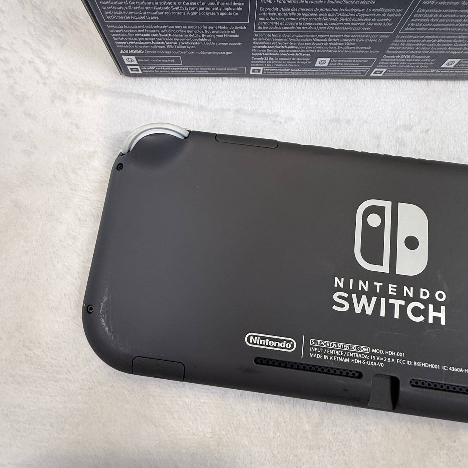Nintendo Switch Lite Gray HDH-001 Console Tested Works w/ Box No Charger Read