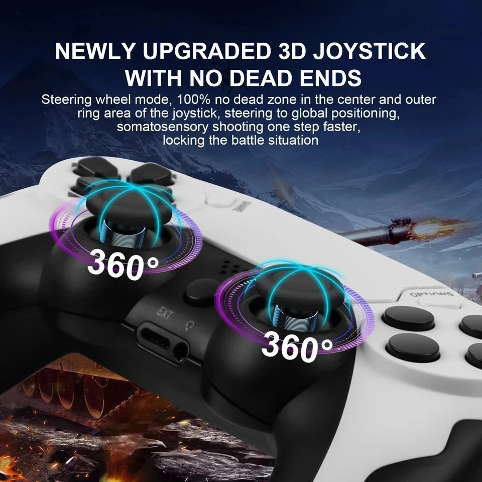 NEW Wireless Controller for PS4 PS3 PC Bluetooth Gamepad with 6-Axis Gyro Motion