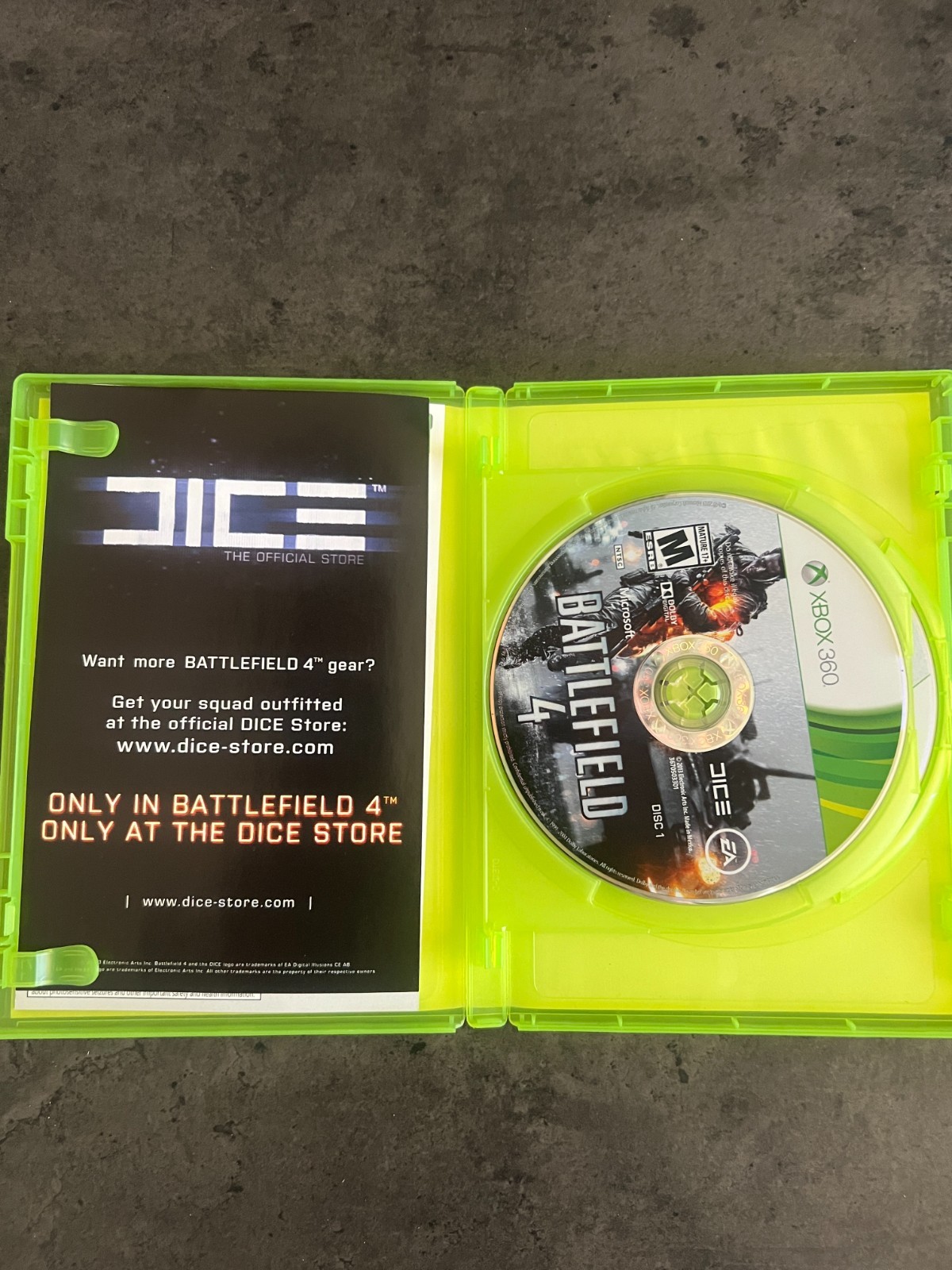 BOTH DISCS – Battlefield 4 for Xbox 360 w Case & Manual