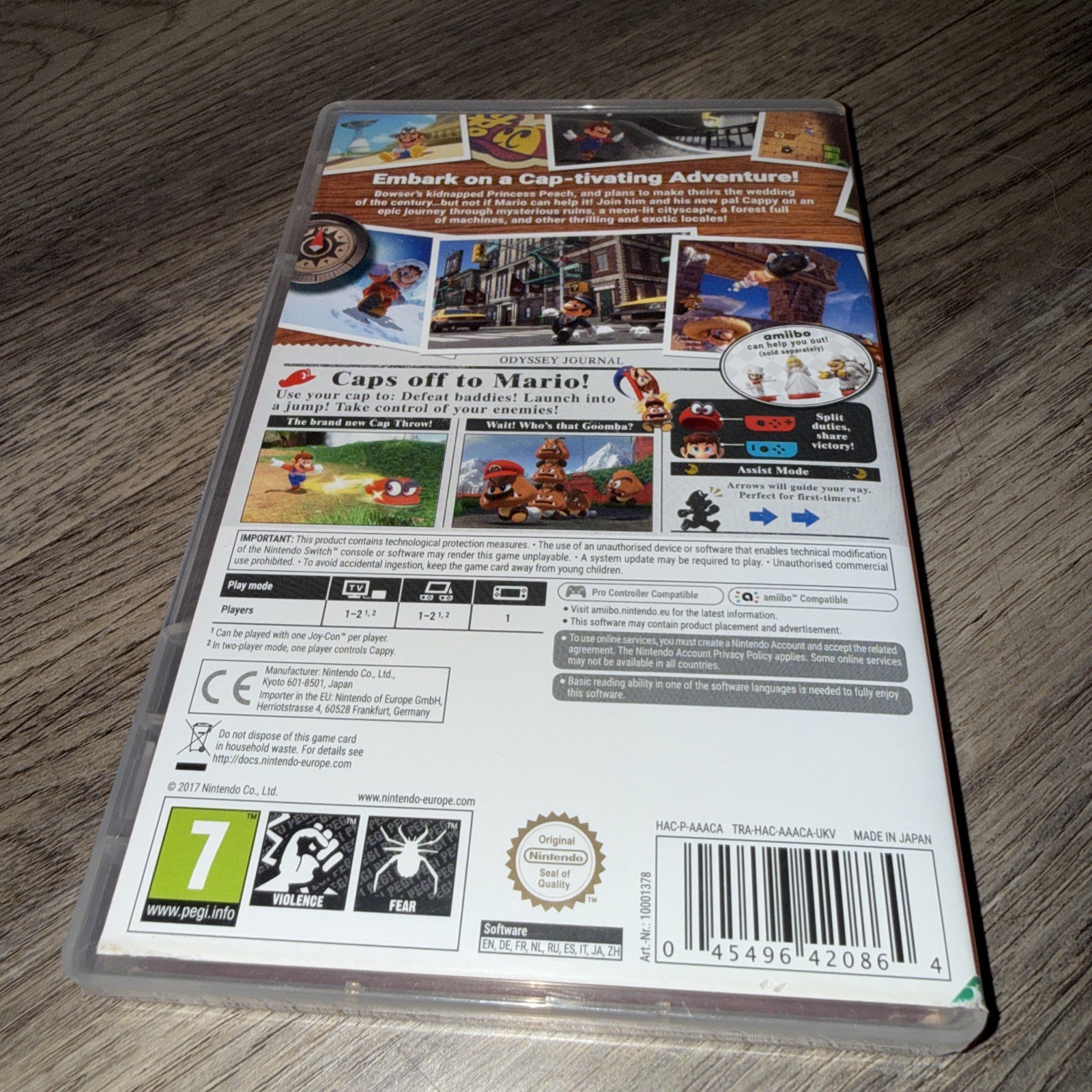 Nintendo Switch Super Mario Odyssey Game Adventure Family PEGI 7