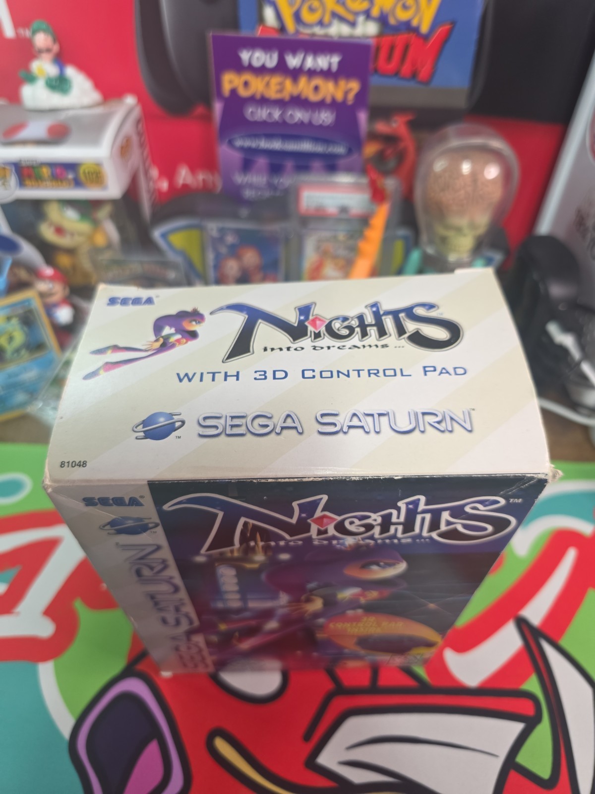 Nights Into Dreams (Sega Saturn) Big Box w/3D Control Pad Complete 2 Reg Cards