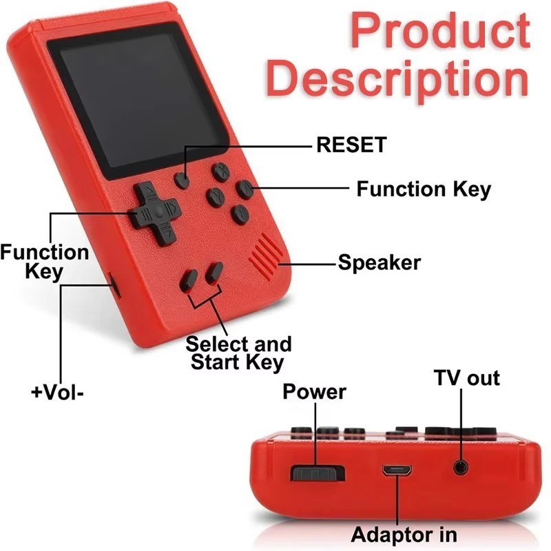 Handheld Game Console 400 in 1 Retro Video Game Player 8 Bit Portable Console US