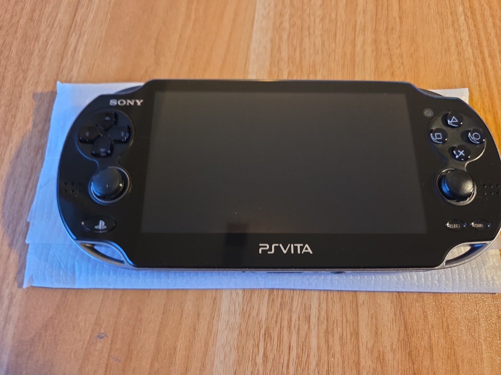Sony Ps Vita PCH-1000 black Crystal Model Console & Charger CIB TESTED