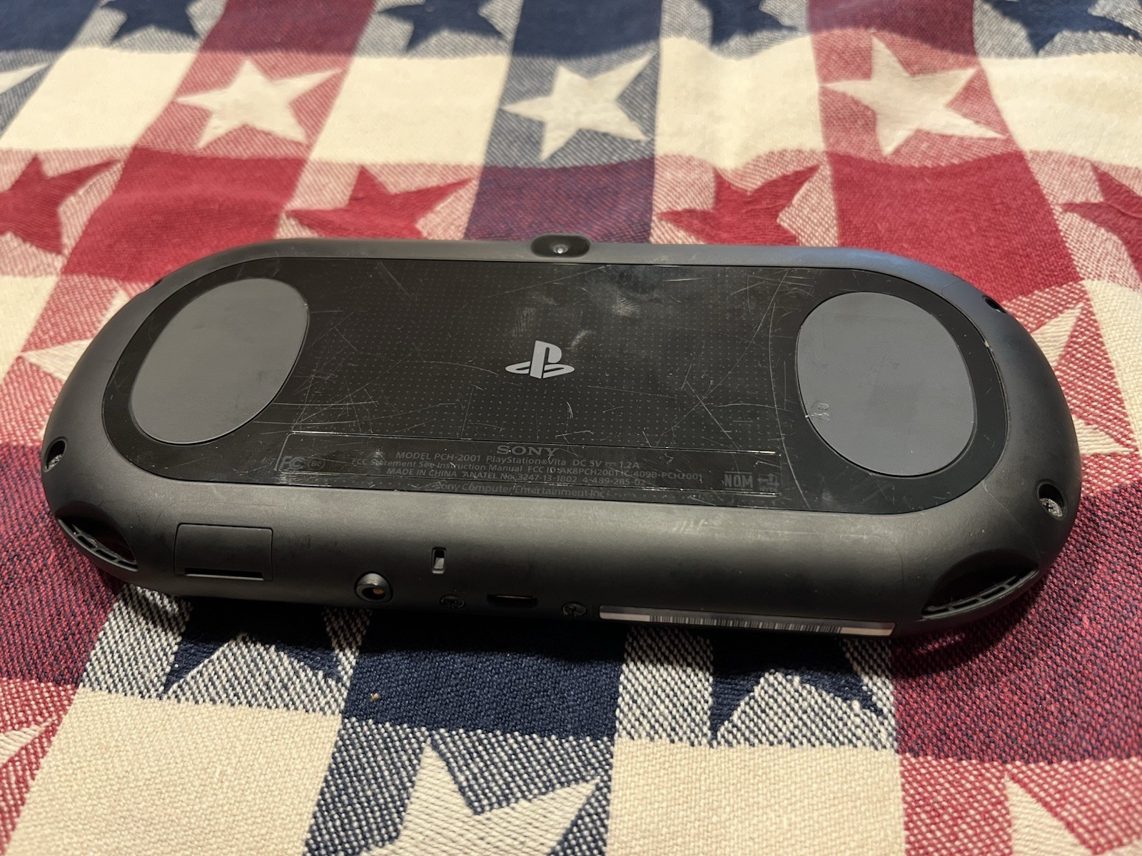 Sony PlayStation Vita PCH-2001 Black Tested And Working with Charging Cable Only