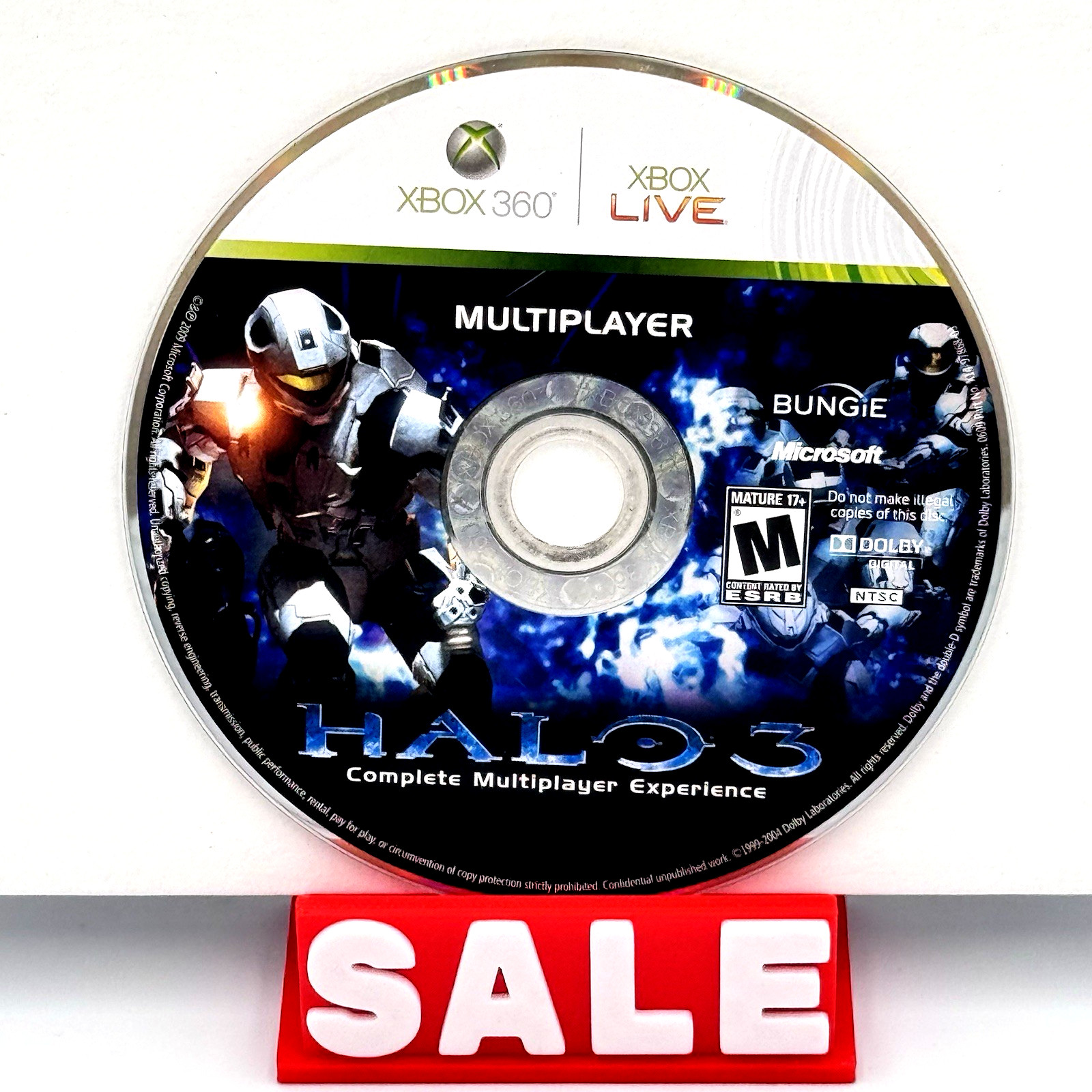 Halo 3 Multi Player Disc Microsoft Xbox 360 2009 – Authentic Tested Working