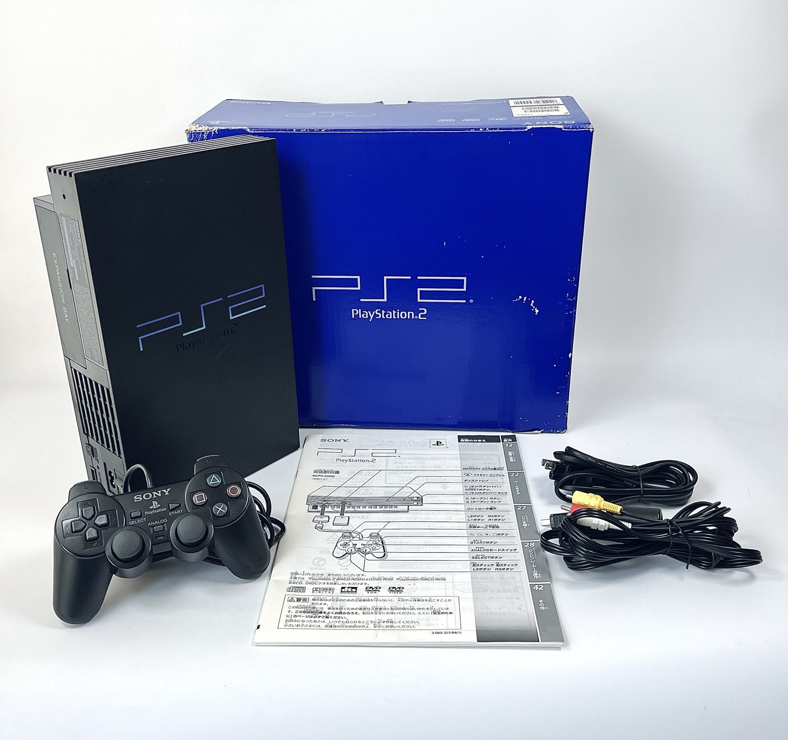 SONY PS2 PlayStation2 SCPH-18000 Console Set of 1 controllers　Black Japan