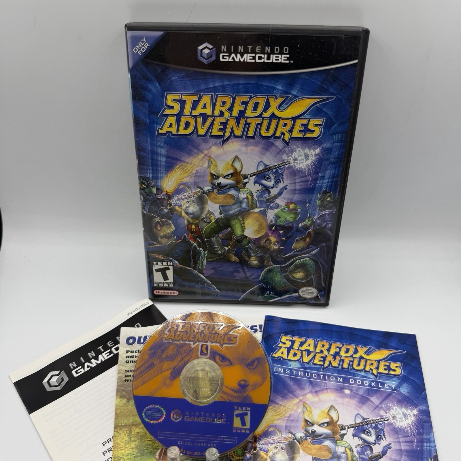 Starfox Adventures (Nintendo GameCube, 2002) Authentic Black Label ~ With Manual