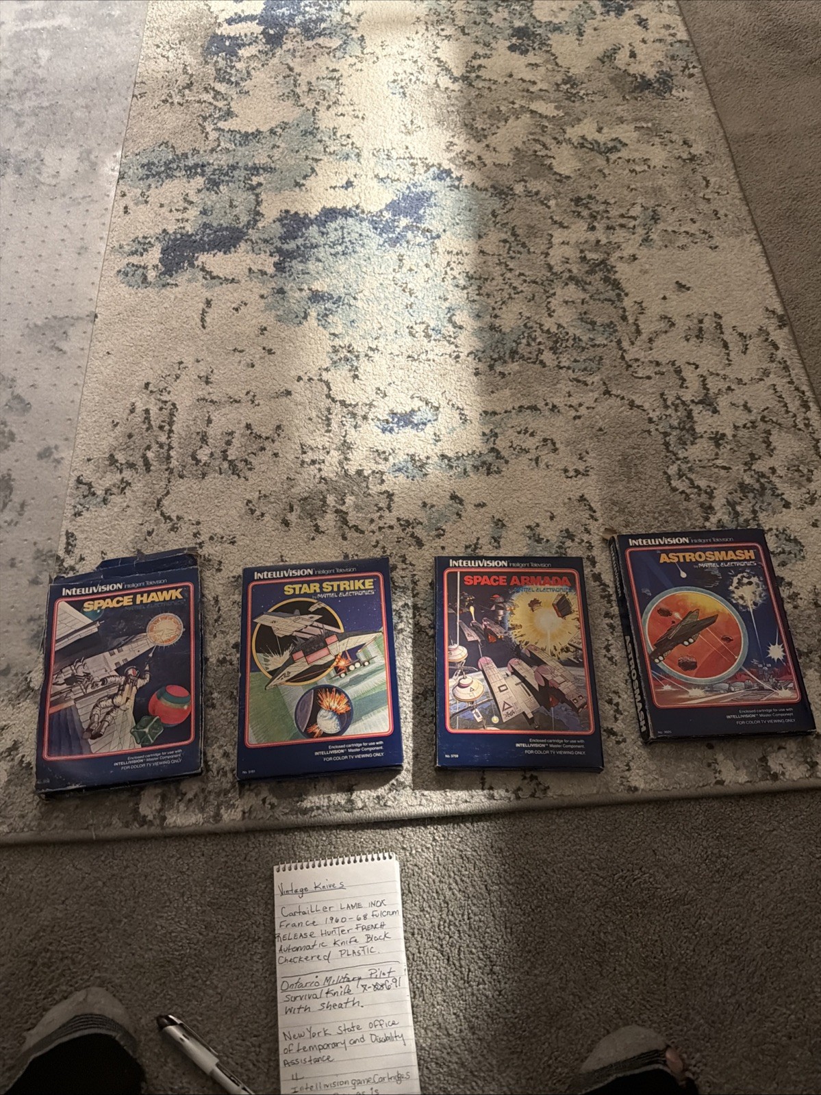 4 Intellivision Game Cartridges Yes Not Tested But Good Shape