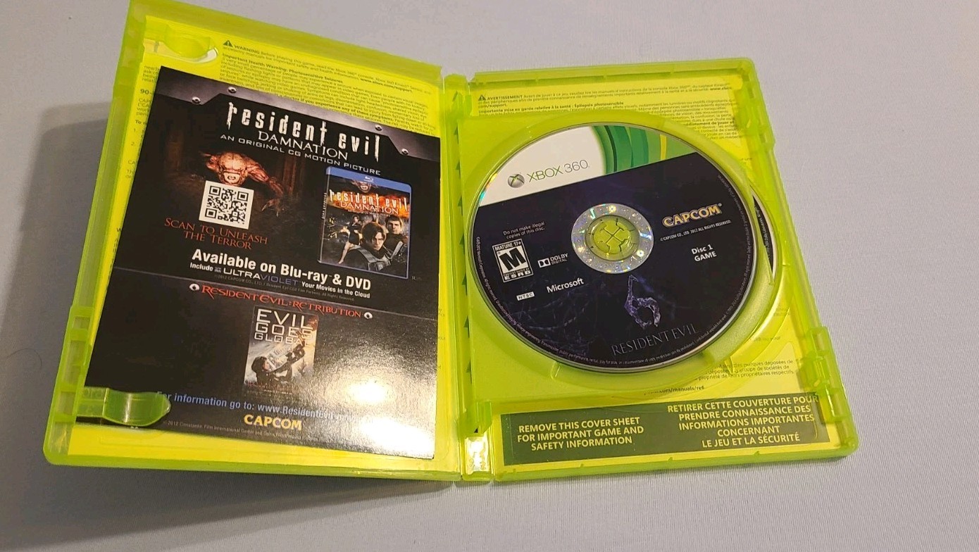 Resident Evil 6 (Microsoft Xbox 360, 2012)/ TESTED AND WORKS