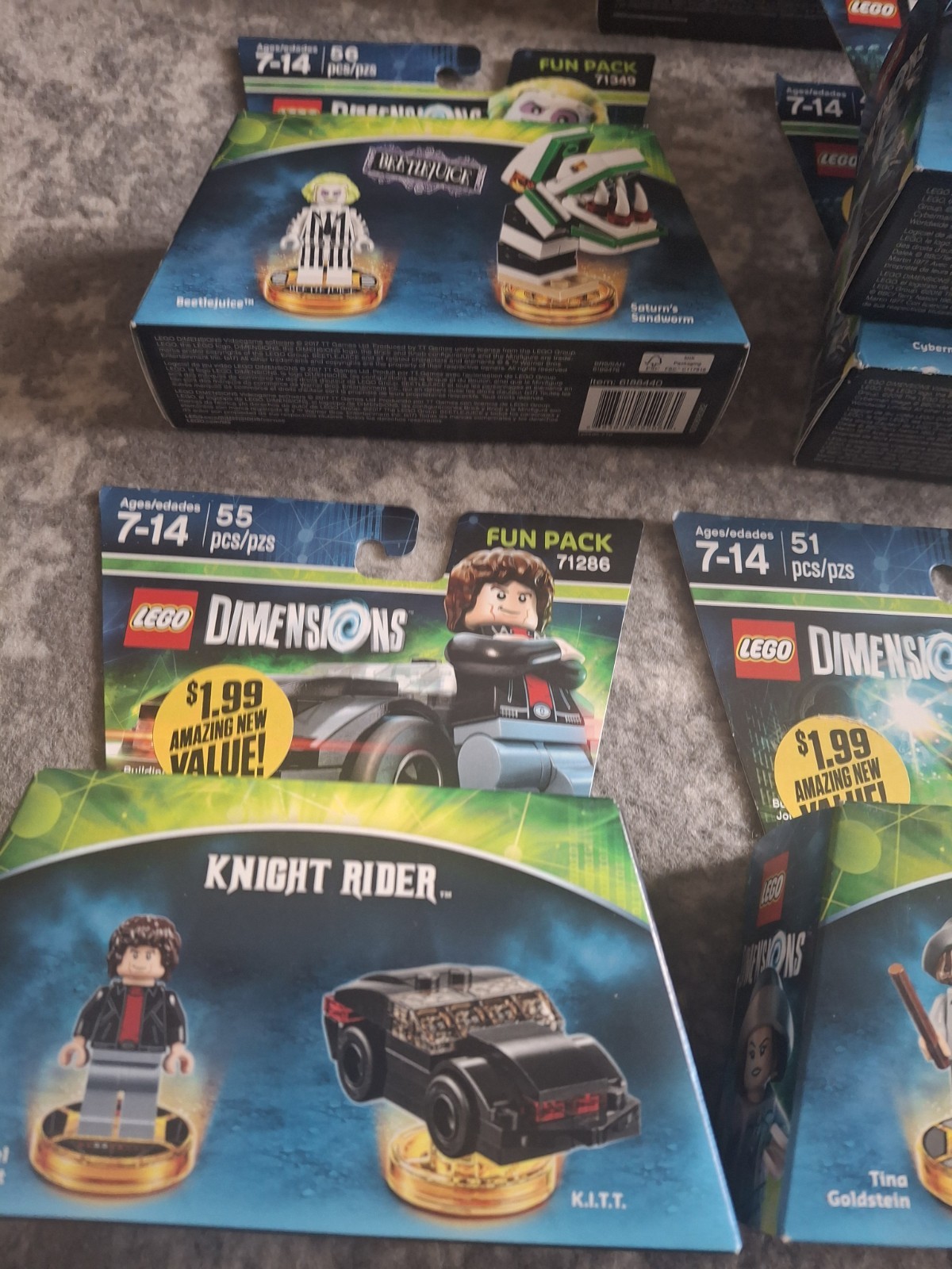 LEGO Dimensions Lot Powerpuff Girls Beetlejuice Dr Who Cyberman Knight Rider