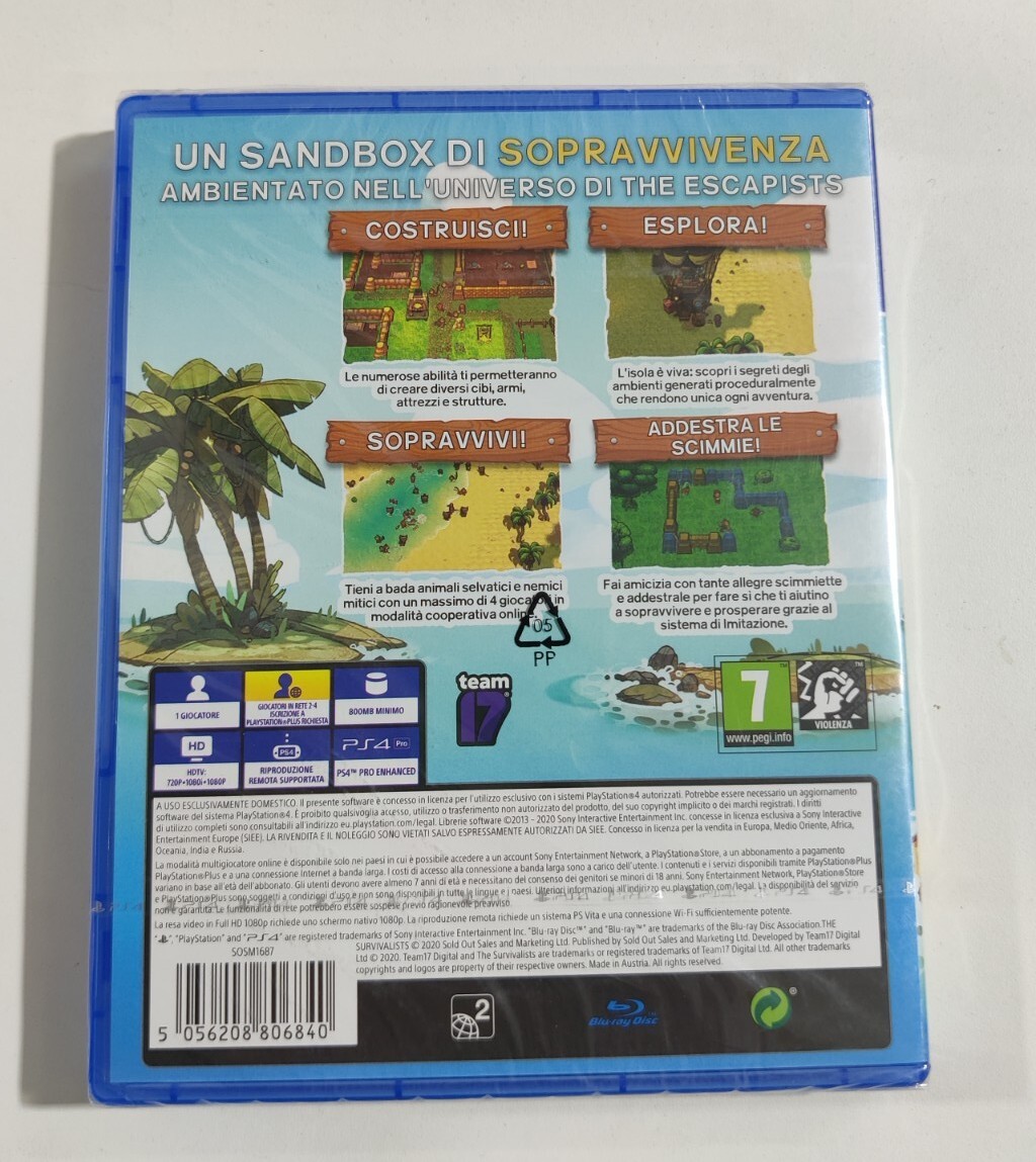 PS4 THE SURVIVALISTS ITALIAN PLAYSTATION 4 COVER ITA NEW SEALED