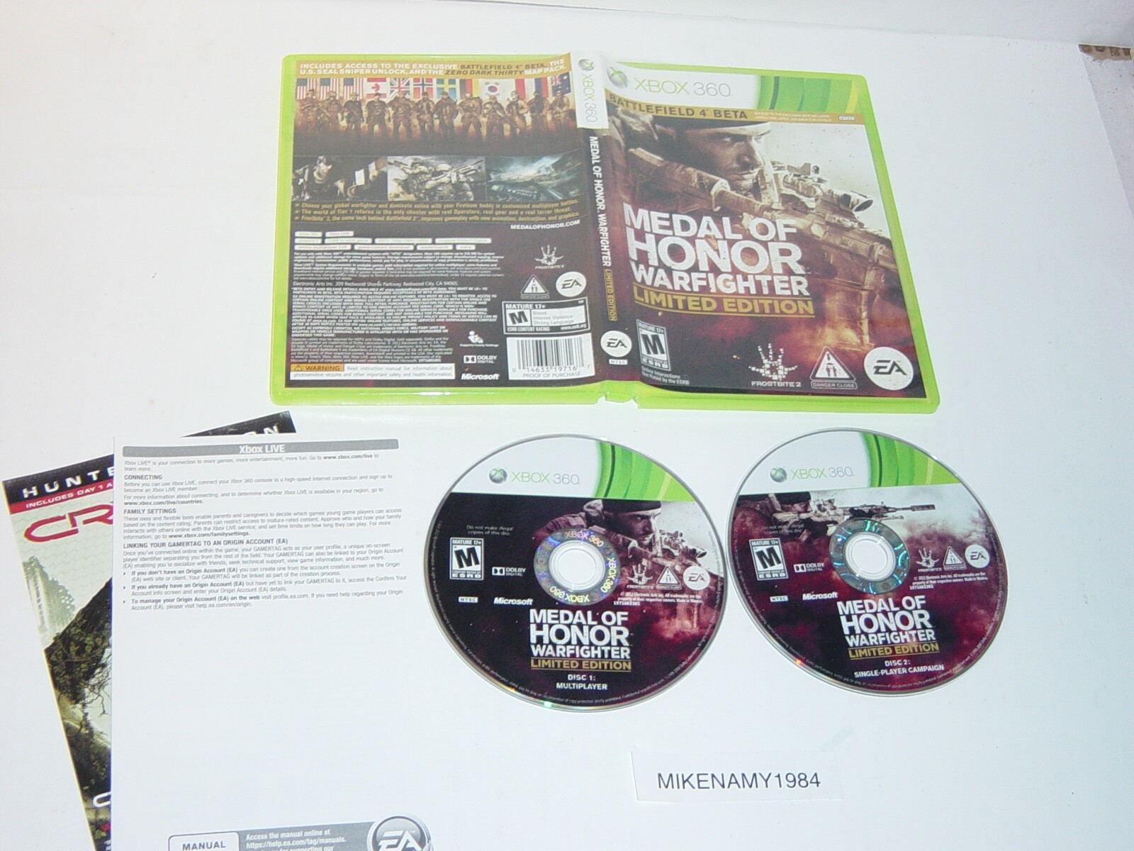 MEDAL OF HONOR WARFIGHTER: Limited Edition game complete for Microsoft XBOX 360
