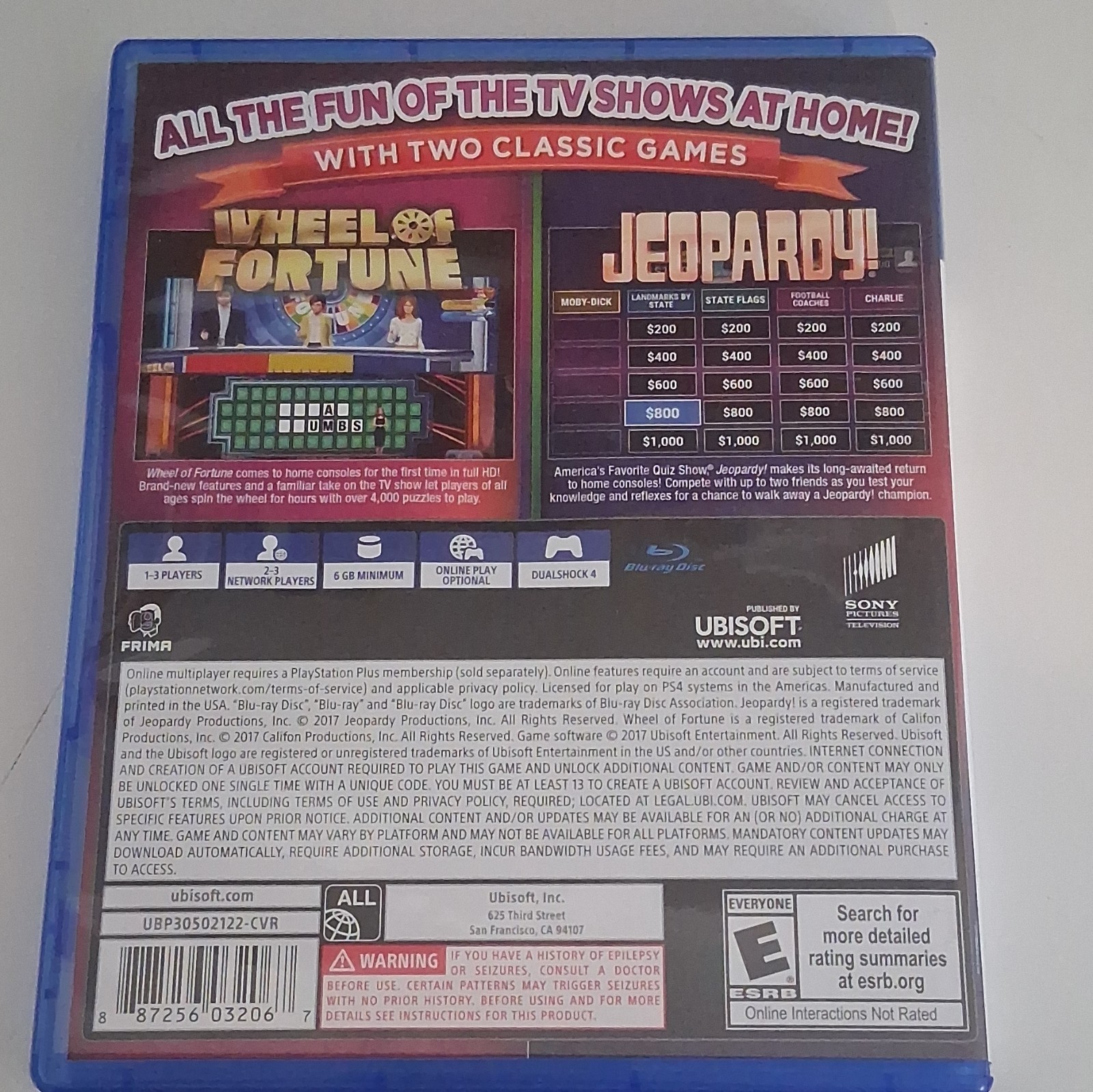 Ubisoft Wheel of Fortune & Jeopardy! PS4 Online Playability E 2017